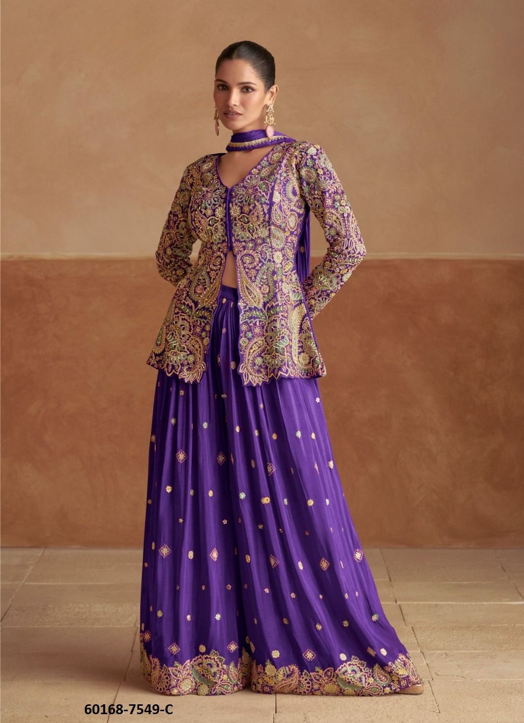 RAIMA - Catalog # 60168 (Set of 3 Indo-Western Outfits) by Brand GULKAYRA DESIGNER