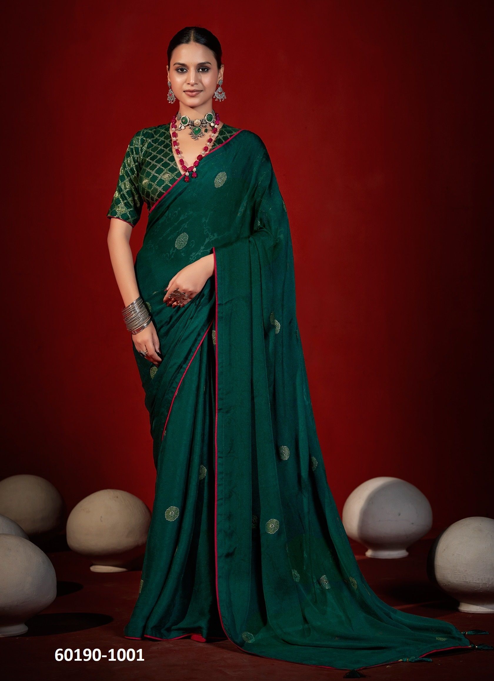 EKANI - Catalog # 60190 (Set of 6 Sarees) by Brand SHUBH SHREE CREATIONS EKANI - Catalog # 60190 (Set of 6 Sarees) by Brand SHUBH SHREE CREATIONS