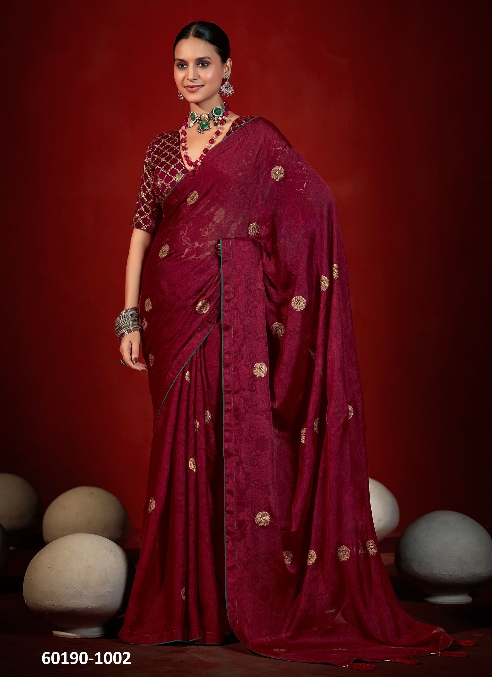 EKANI - Catalog # 60190 (Set of 6 Sarees) by Brand SHUBH SHREE CREATIONS EKANI - Catalog # 60190 (Set of 6 Sarees) by Brand SHUBH SHREE CREATIONS