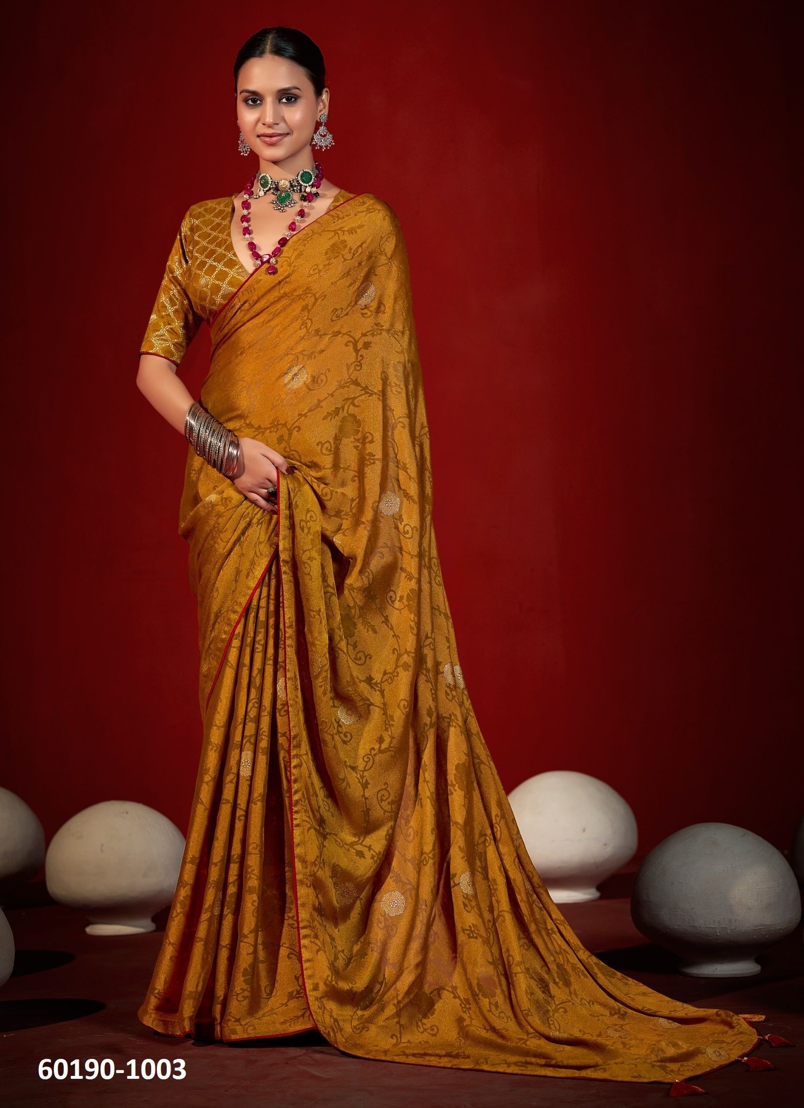 EKANI - Catalog # 60190 (Set of 6 Sarees) by Brand SHUBH SHREE CREATIONS EKANI - Catalog # 60190 (Set of 6 Sarees) by Brand SHUBH SHREE CREATIONS