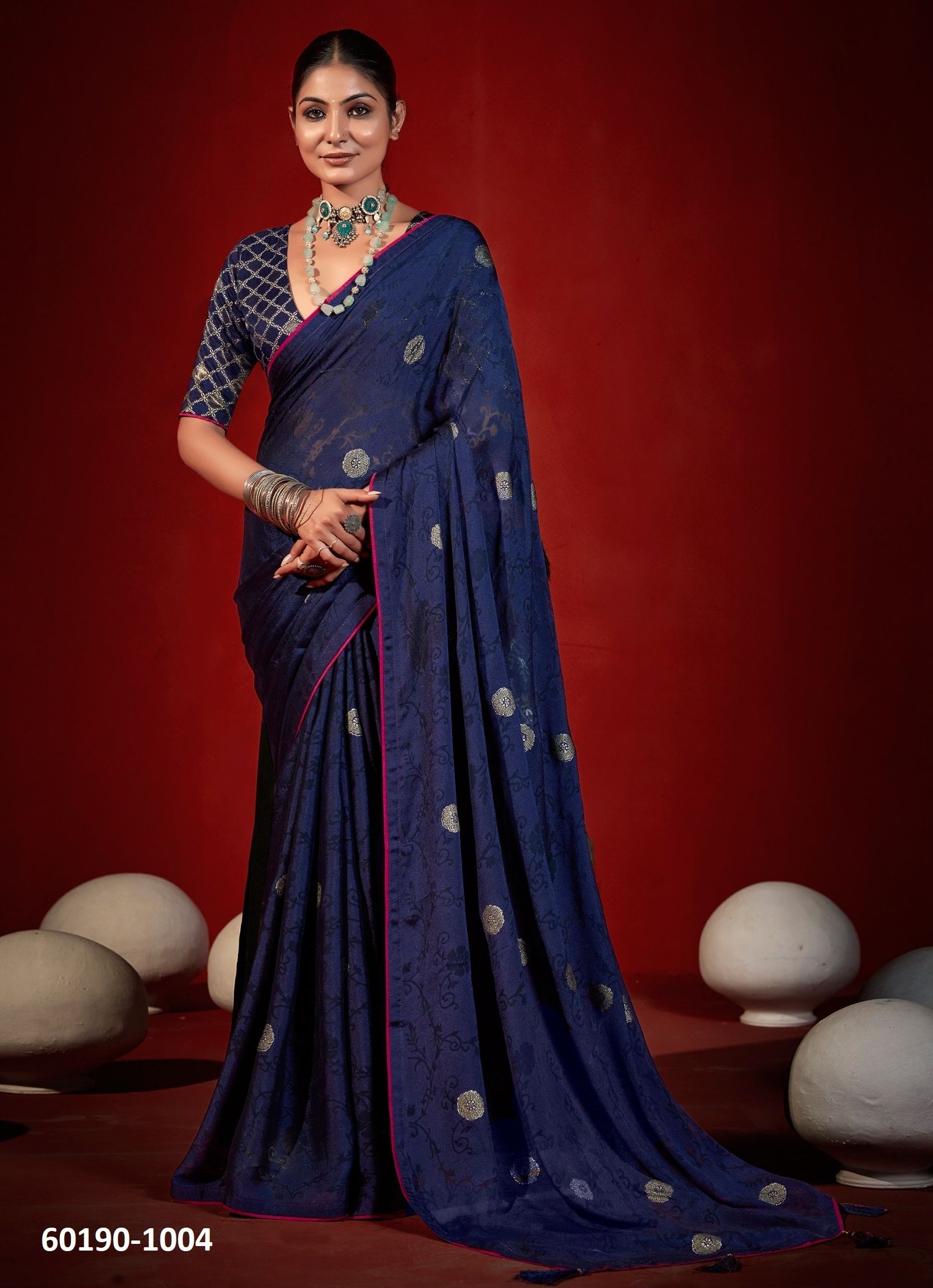 EKANI - Catalog # 60190 (Set of 6 Sarees) by Brand SHUBH SHREE CREATIONS EKANI - Catalog # 60190 (Set of 6 Sarees) by Brand SHUBH SHREE CREATIONS