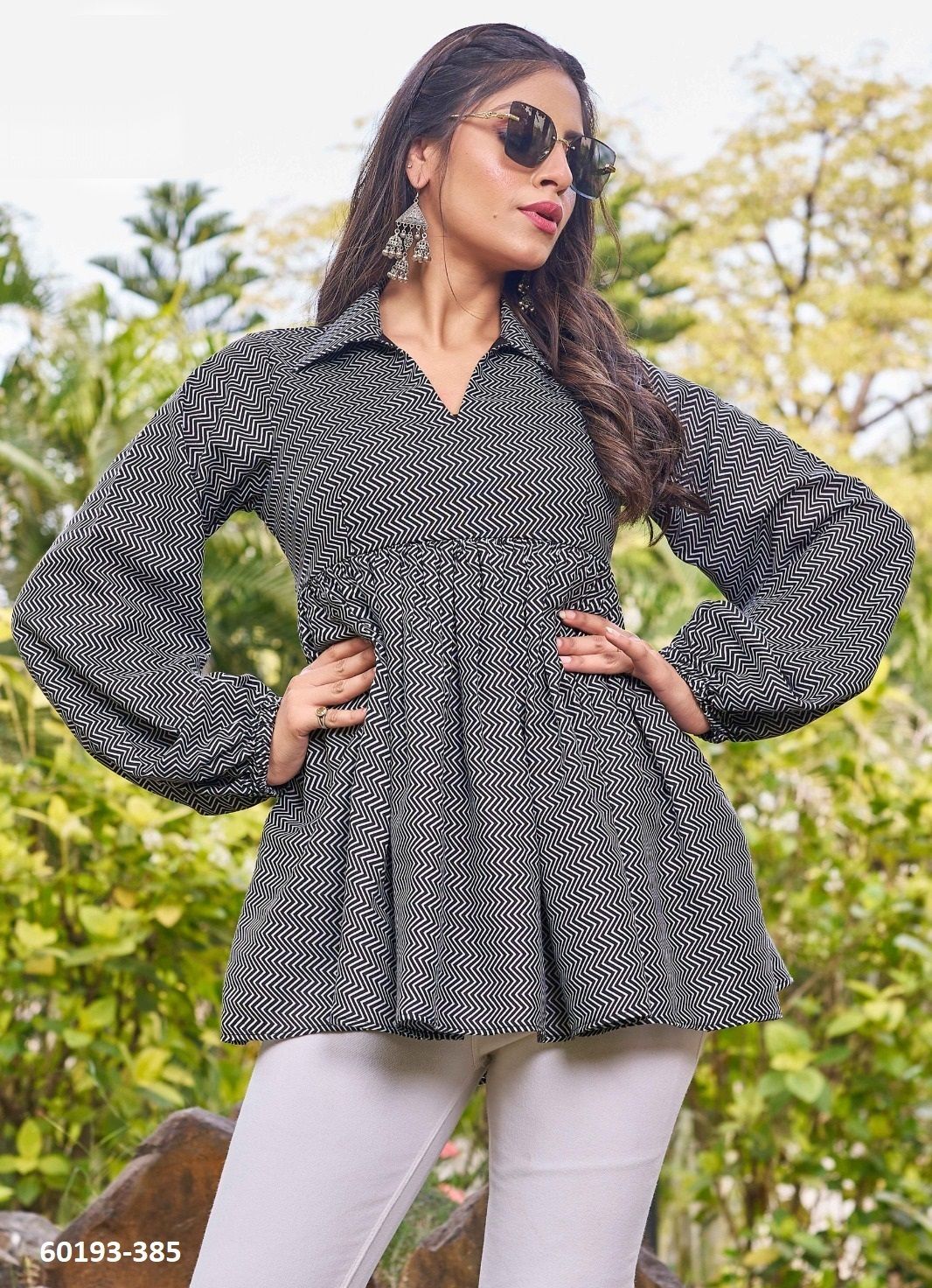 LANVAYASHRI - Catalog # 60193 (Set of 5 Readymade Women's Kurtis / Tops) by Brand DESI MUSE LANVAYASHRI - Catalog # 60193 (Set of 5 Readymade Women's Kurtis / Tops) by Brand DESI MUSE