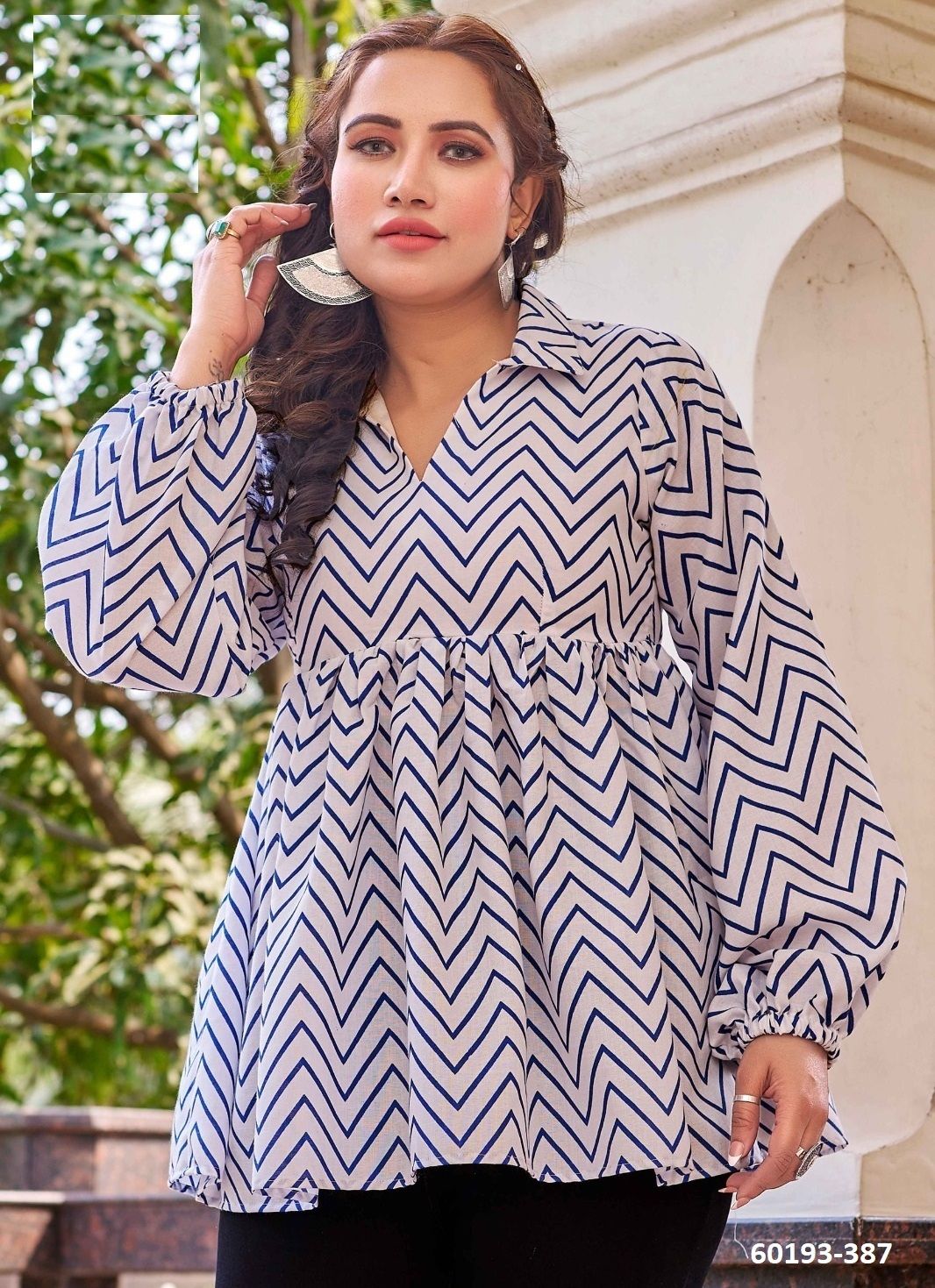 LANVAYASHRI - Catalog # 60193 (Set of 5 Readymade Women's Kurtis / Tops) by Brand DESI MUSE LANVAYASHRI - Catalog # 60193 (Set of 5 Readymade Women's Kurtis / Tops) by Brand DESI MUSE