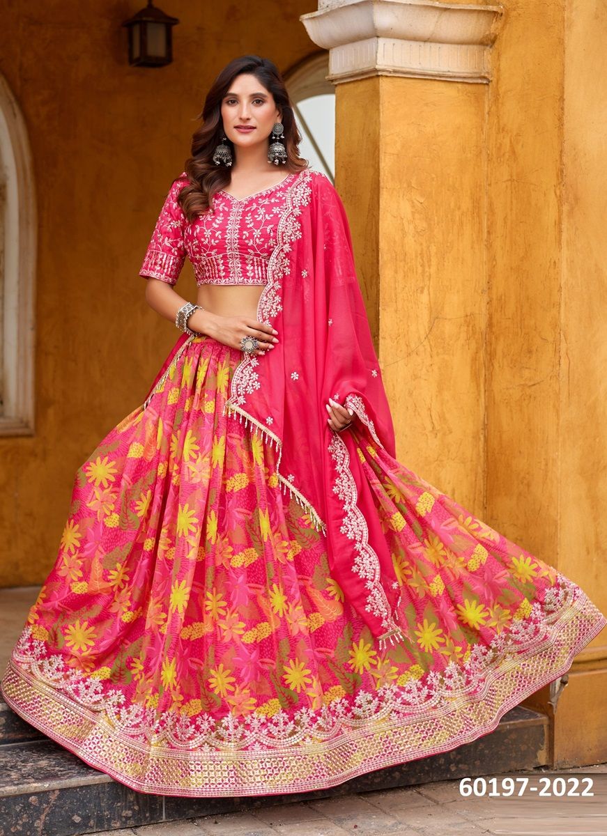 MEHVISH 22 - Catalog # 60197 (Set of 2 Semi-Stitched Lehengas) by Brand MEHERIYA