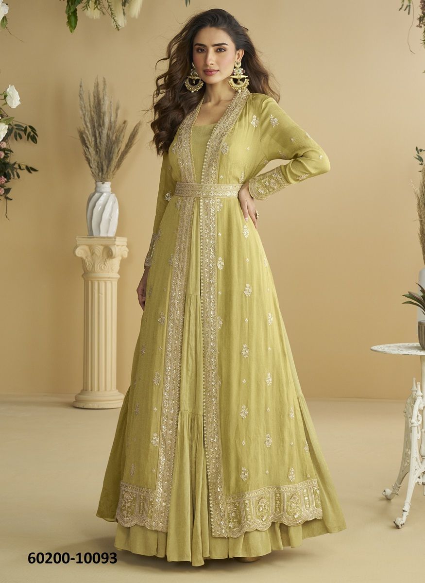 TULIP - Catalog # 60200 (Set of 3 Readymade Gowns) by Brand SAYURI DESIGNER