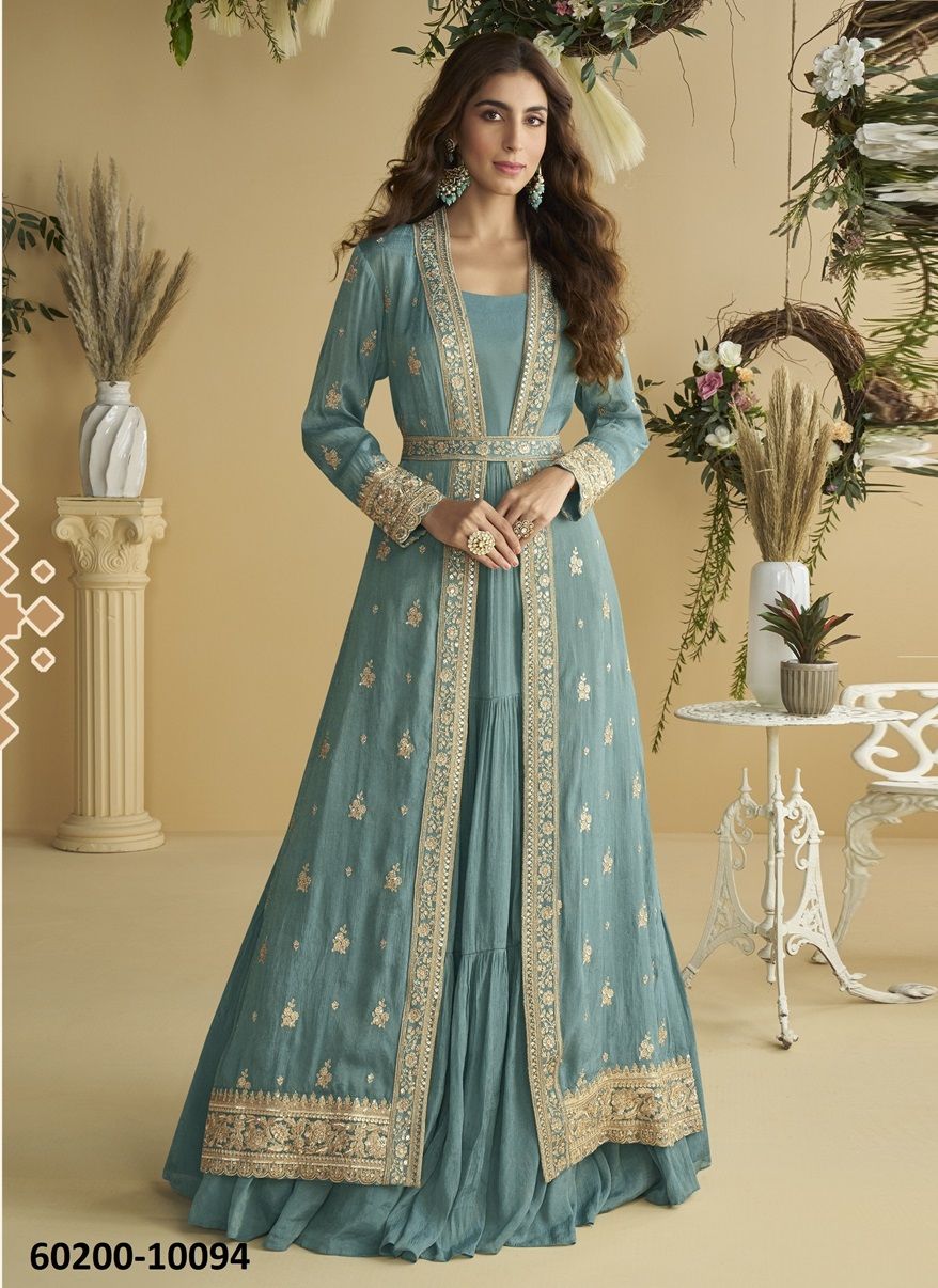 TULIP - Catalog # 60200 (Set of 3 Readymade Gowns) by Brand SAYURI DESIGNER