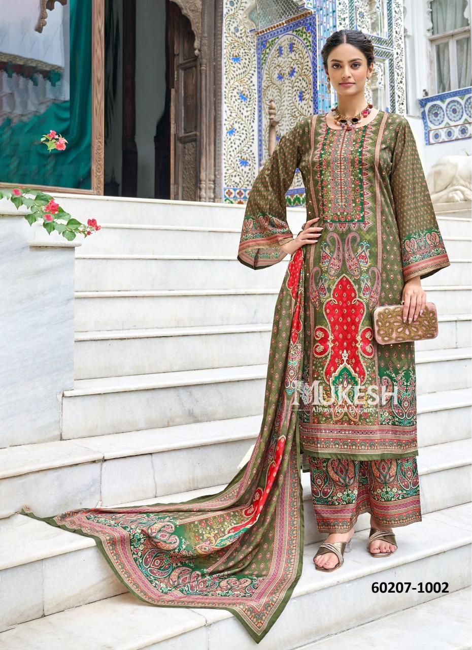 TANAYA - Catalog # 60207 (Set of 6 Readymade Salwar Suits) by Brand MUKESH