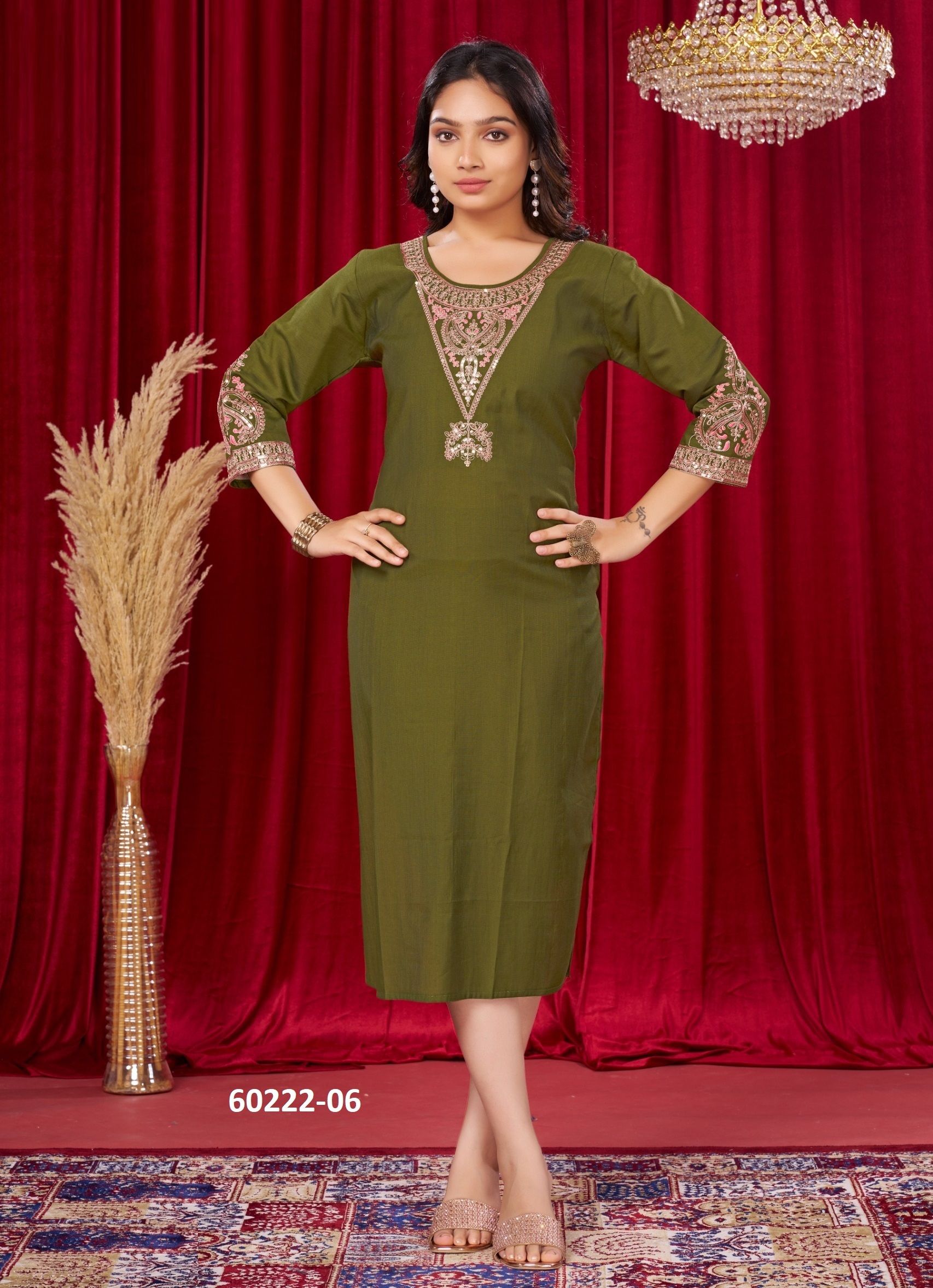 BERLIN - Catalog # 60222 (Set of 6 Readymade Women's Kurtis / Tops) by Brand DEE CEE BERLIN - Catalog # 60222 (Set of 6 Readymade Women's Kurtis / Tops) by Brand DEE CEE