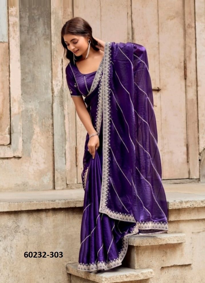 SUPREME 3 - Catalog # 60232 (Set of 6 Sarees) by Brand KASHVI CREATIONS