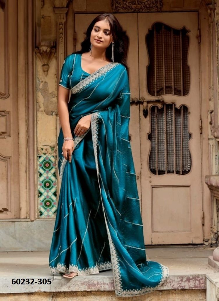 SUPREME 3 - Catalog # 60232 (Set of 6 Sarees) by Brand KASHVI CREATIONS