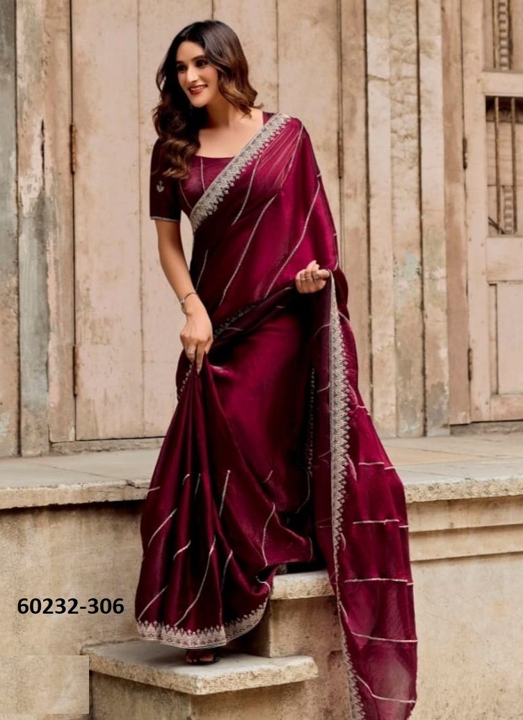 SUPREME 3 - Catalog # 60232 (Set of 6 Sarees) by Brand KASHVI CREATIONS