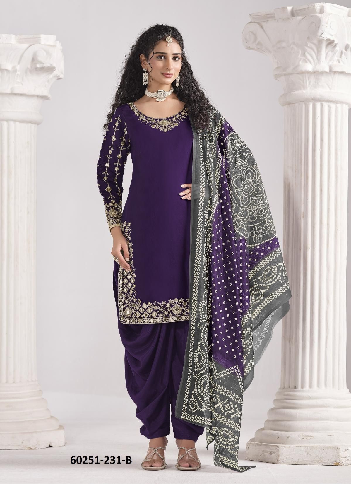 AANAYA 231 - Catalog # 60251 (Set of 4 Readymade Salwar Suits) MADE IN INDIA BY AABHARAN