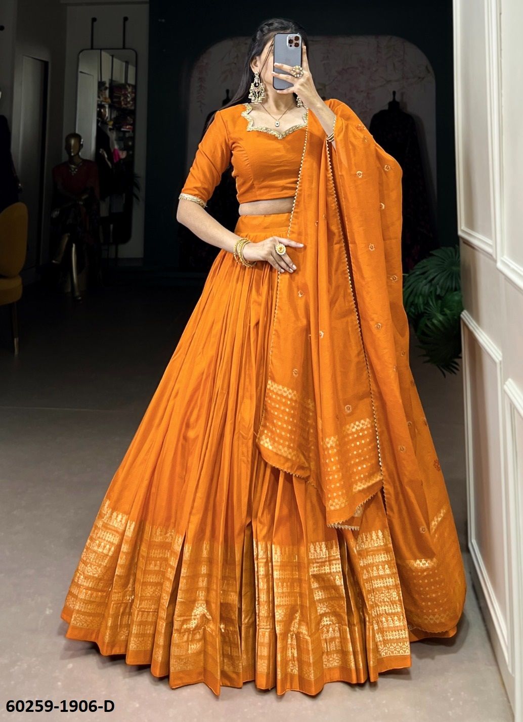 CHANDERI SERIES 1906 - Catalog # 60259 (Set of 10 Semi-Stitched Lehengas) MADE IN INDIA BY SERENGETI CHANDERI SERIES 1906 - Catalog # 60259 (Set of 10 Semi-Stitched Lehengas) MADE IN INDIA BY SERENGETI