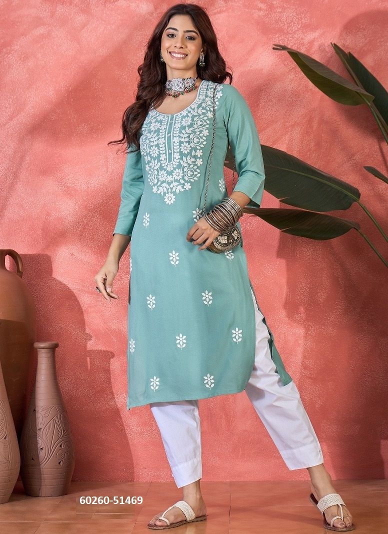 WHITE RAYON - Catalog # 60260 (Set of 7 Readymade Women's Kurtis / Tops) MADE IN INDIA BY MEHERIYA WHITE RAYON - Catalog # 60260 (Set of 7 Readymade Women's Kurtis / Tops) MADE IN INDIA BY MEHERIYA