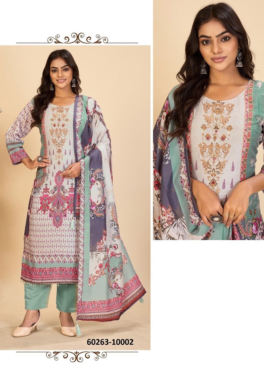 ZAINAB 10 - Catalog # 60263 (Set of 4 Readymade Salwar Suits) MADE IN INDIA BY BLUE HILLS