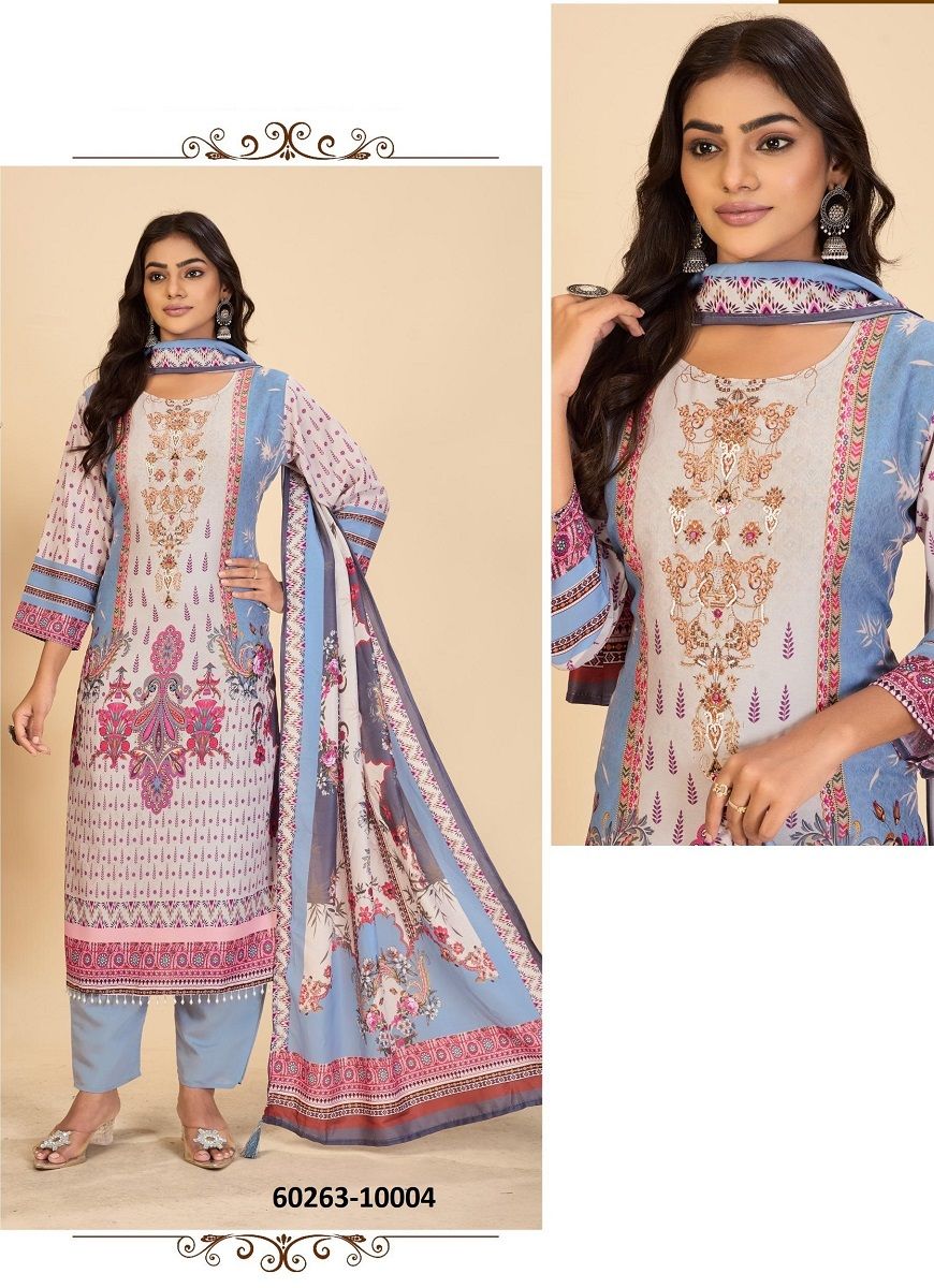 ZAINAB 10 - Catalog # 60263 (Set of 4 Readymade Salwar Suits) MADE IN INDIA BY BLUE HILLS