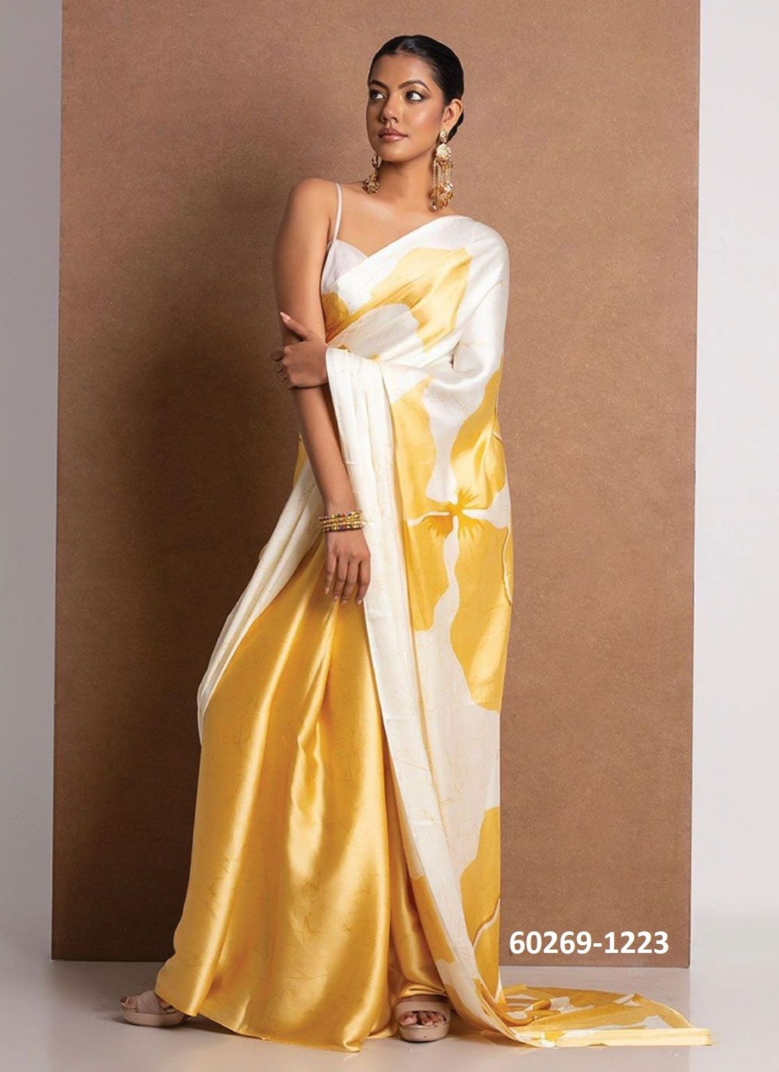 ORIGINAL JAPAN SATIN - Catalog # 60269 (Set of 14 Sarees) MADE IN INDIA BY DESI MUSE