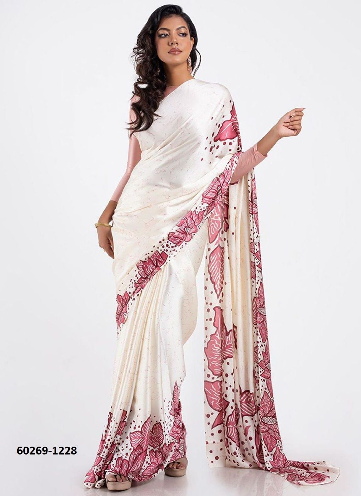 ORIGINAL JAPAN SATIN - Catalog # 60269 (Set of 14 Sarees) MADE IN INDIA BY DESI MUSE