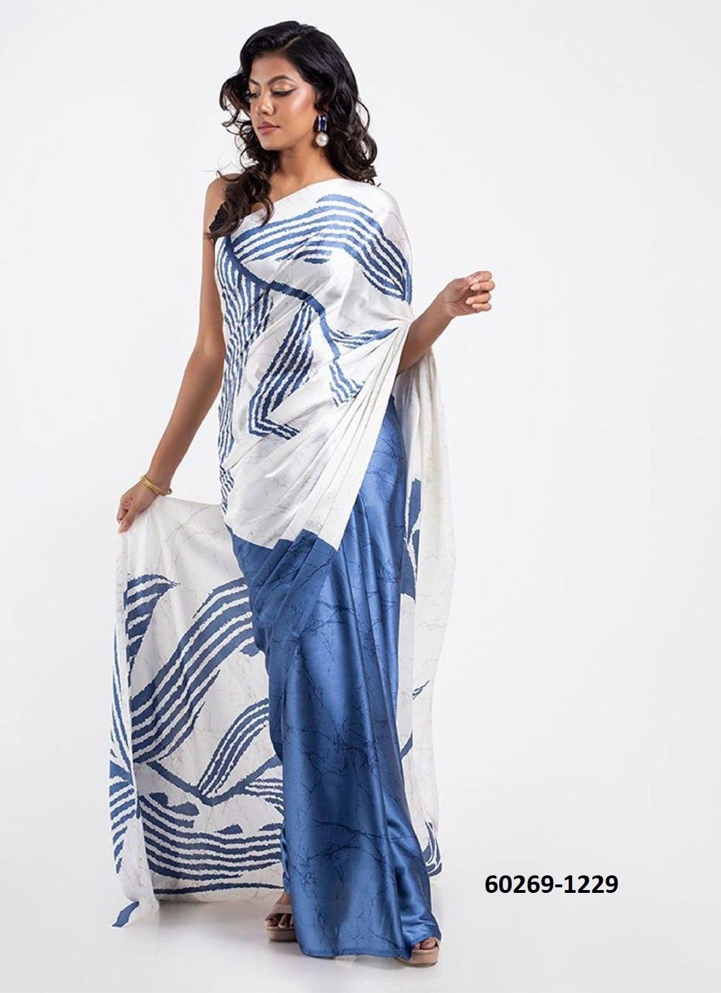 ORIGINAL JAPAN SATIN - Catalog # 60269 (Set of 14 Sarees) MADE IN INDIA BY DESI MUSE