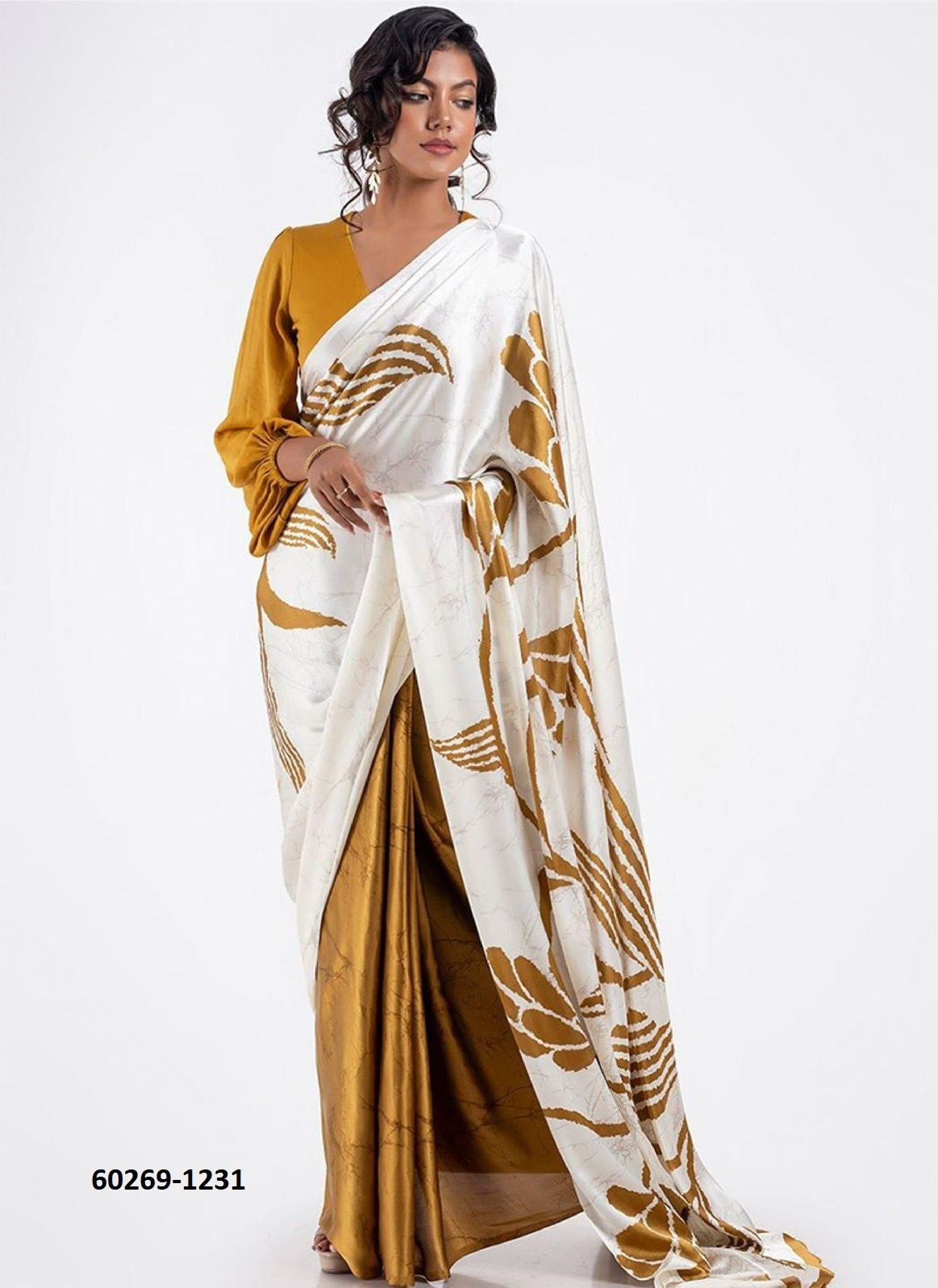 ORIGINAL JAPAN SATIN - Catalog # 60269 (Set of 14 Sarees) MADE IN INDIA BY DESI MUSE