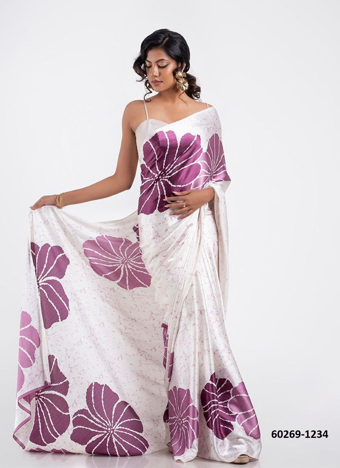 ORIGINAL JAPAN SATIN - Catalog # 60269 (Set of 14 Sarees) MADE IN INDIA BY DESI MUSE