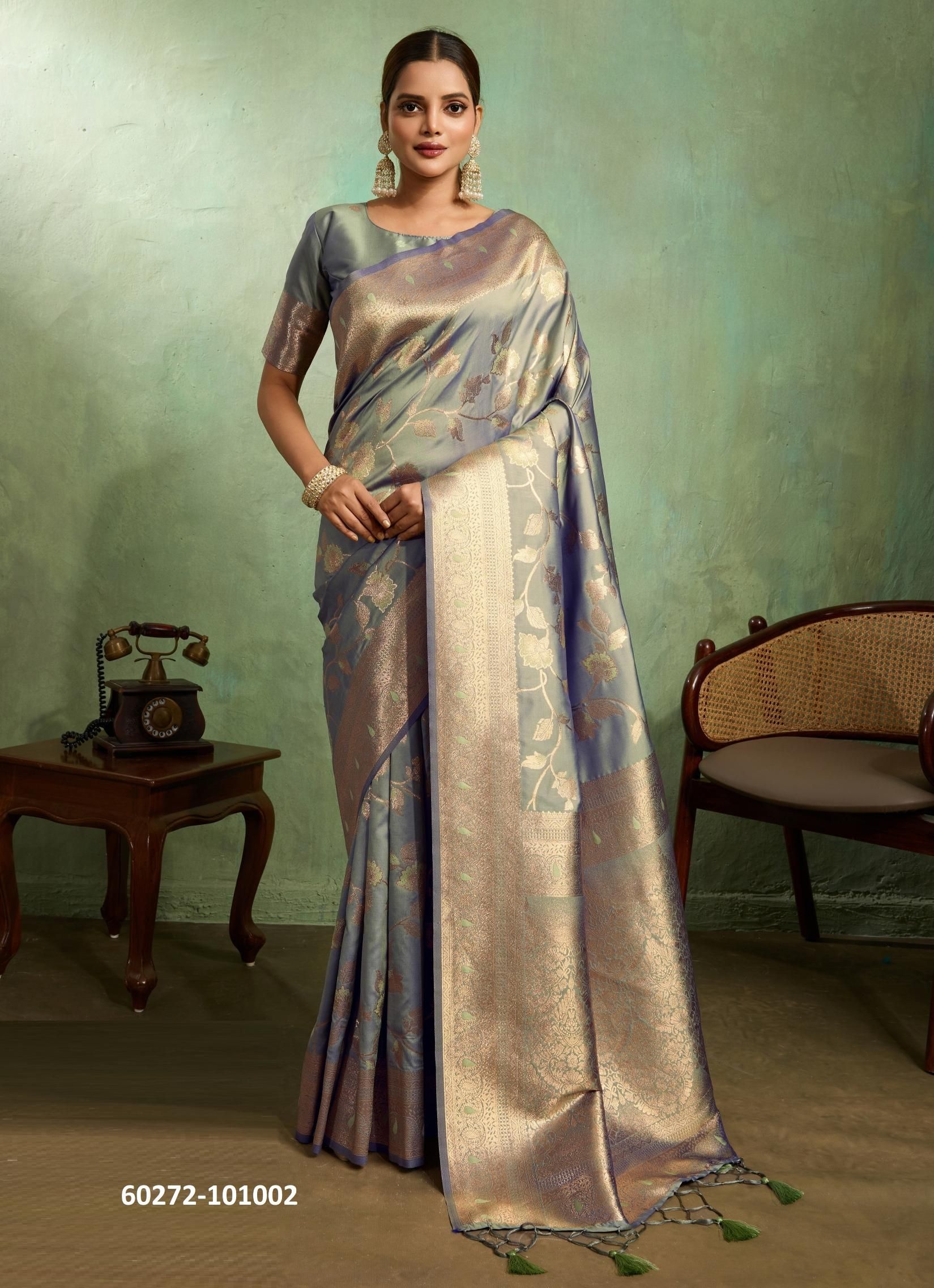ORNET - Catalog # 60272 (Set of 10 Sarees) MADE IN INDIA BY S-ETHNIC LIFESTYLE