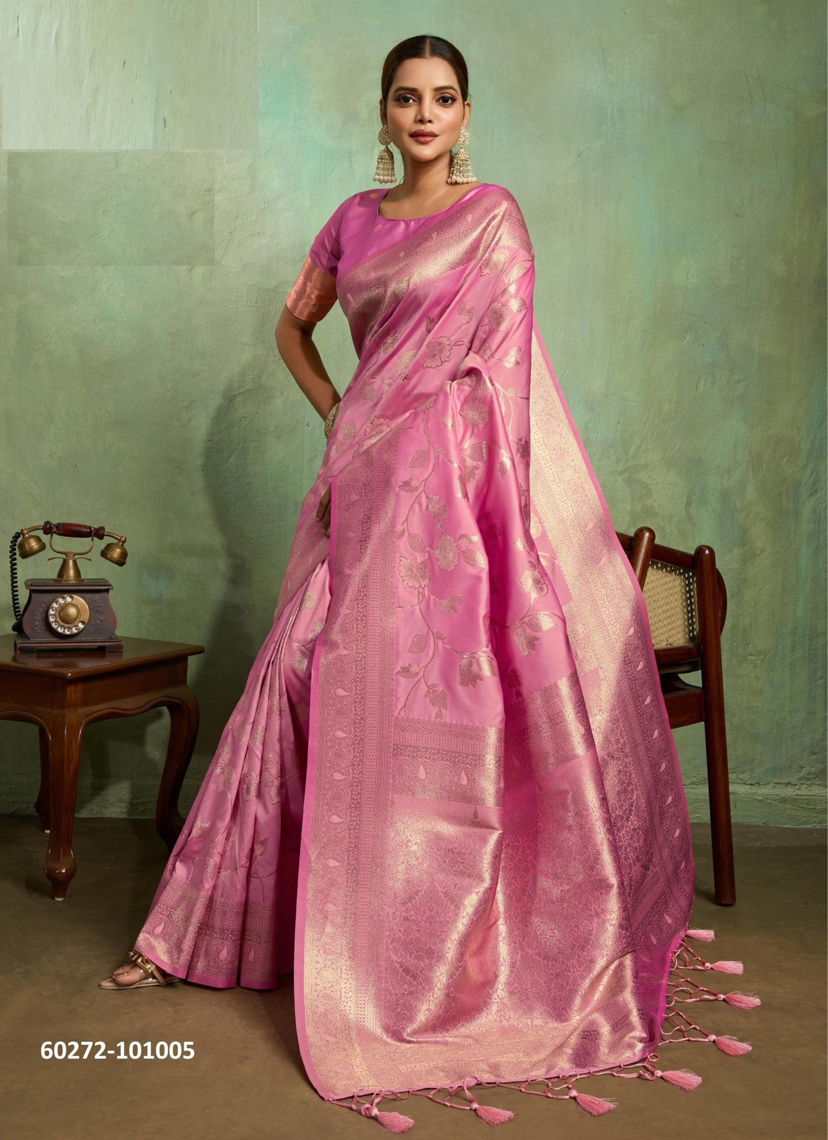 ORNET - Catalog # 60272 (Set of 10 Sarees) MADE IN INDIA BY S-ETHNIC LIFESTYLE