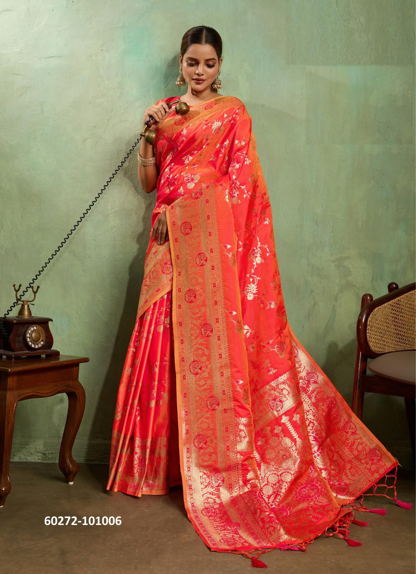 ORNET - Catalog # 60272 (Set of 10 Sarees) MADE IN INDIA BY S-ETHNIC LIFESTYLE