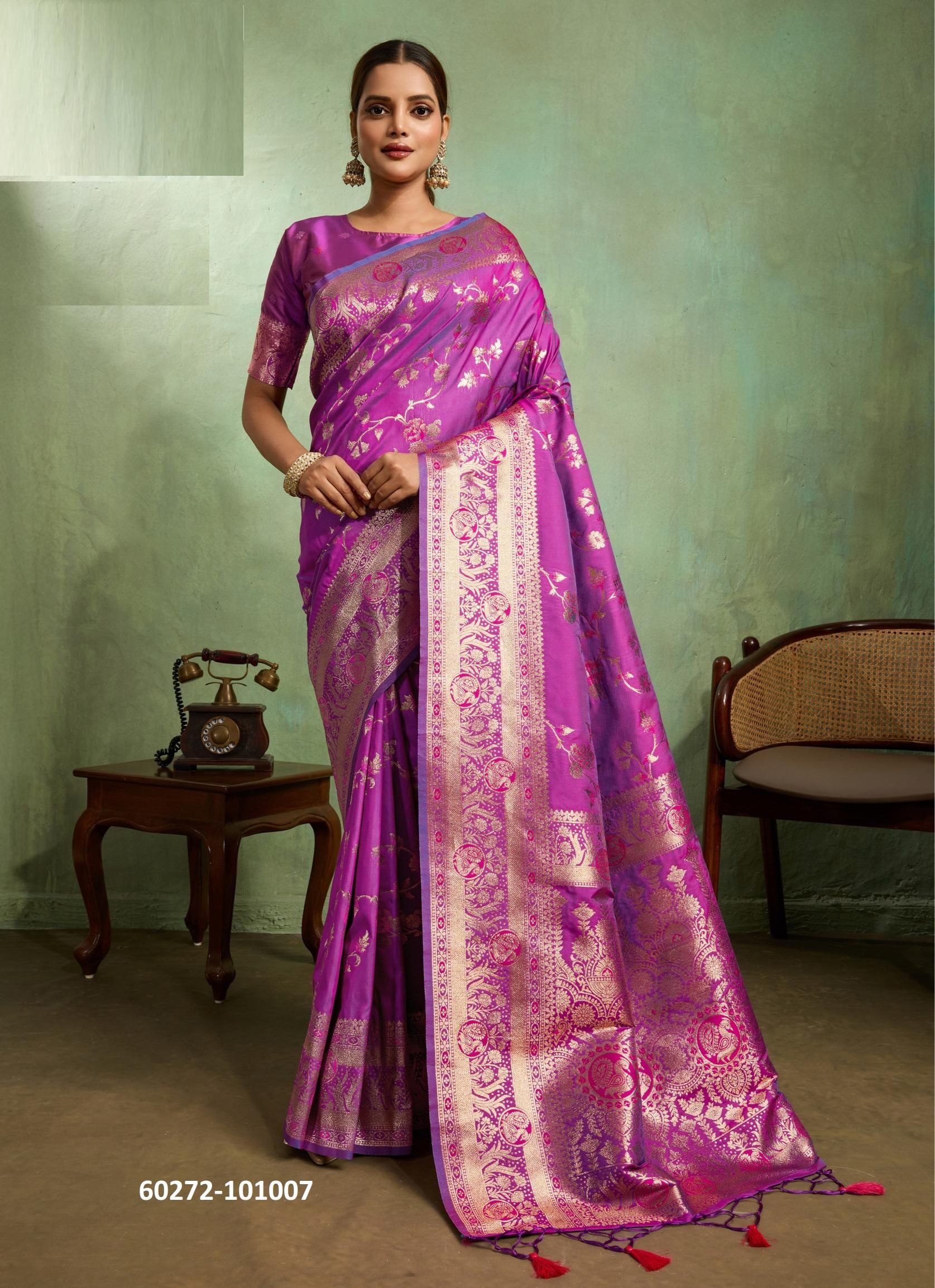 ORNET - Catalog # 60272 (Set of 10 Sarees) MADE IN INDIA BY S-ETHNIC LIFESTYLE