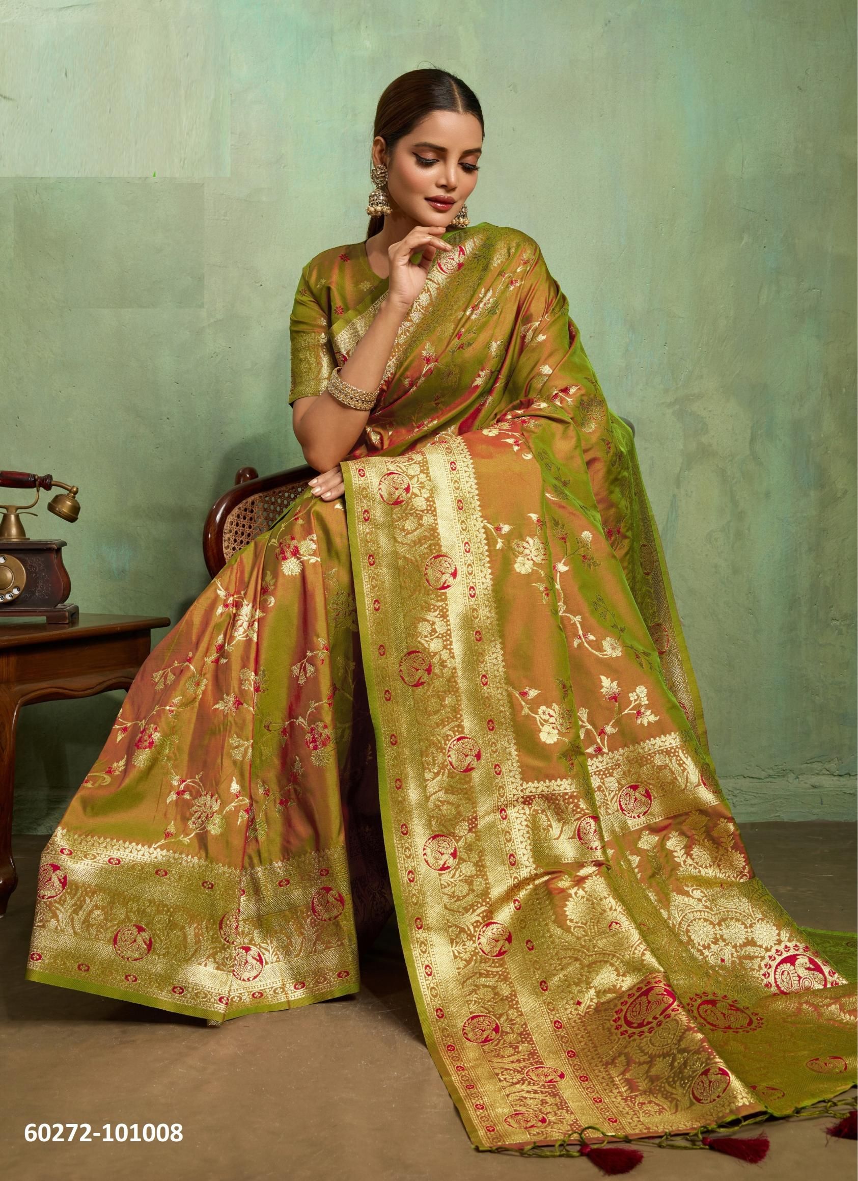 ORNET - Catalog # 60272 (Set of 10 Sarees) MADE IN INDIA BY S-ETHNIC LIFESTYLE
