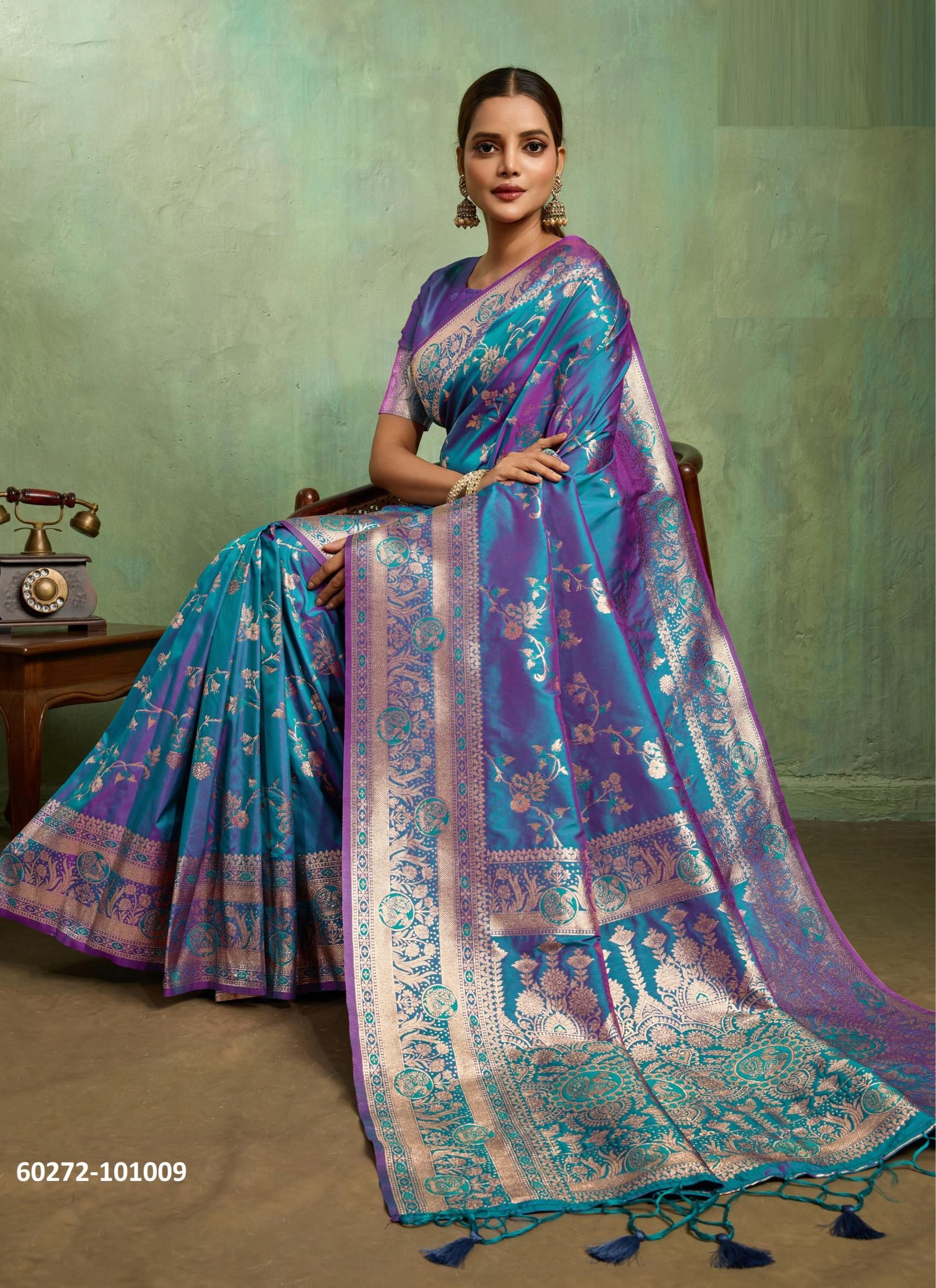 ORNET - Catalog # 60272 (Set of 10 Sarees) MADE IN INDIA BY S-ETHNIC LIFESTYLE