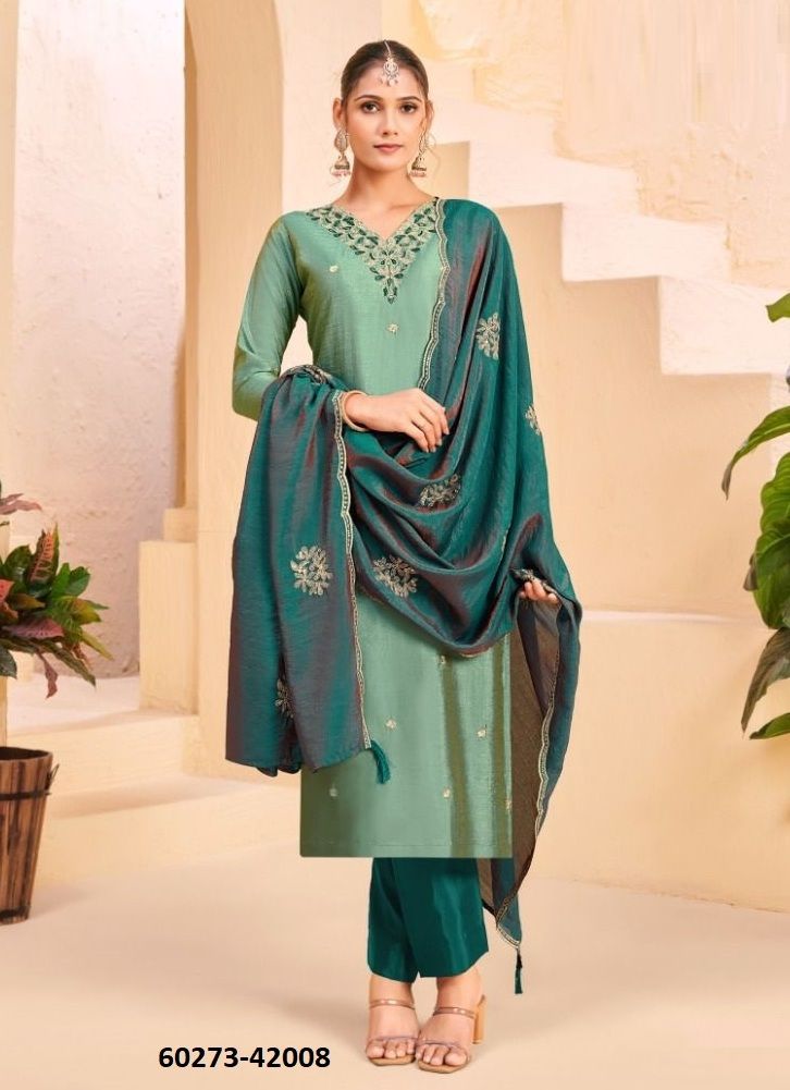 KHATOON - Catalog # 60273 (Set of 10 Readymade Salwar Suits) MADE IN INDIA BY AABHARAN