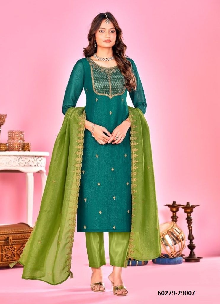 SARITA - Catalog # 60279 (Set of 10 Readymade Salwar Suits) MADE IN INDIA BY SERENGETI