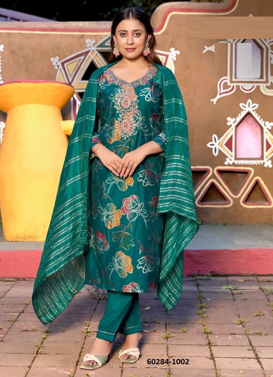 MUSKAN 9 - Catalog # 60284 (Set of 6 Readymade Salwar Suits) MADE IN INDIA BY OSSM