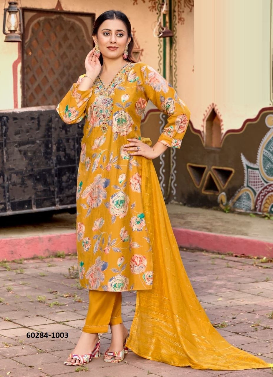 MUSKAN 9 - Catalog # 60284 (Set of 6 Readymade Salwar Suits) MADE IN INDIA BY OSSM