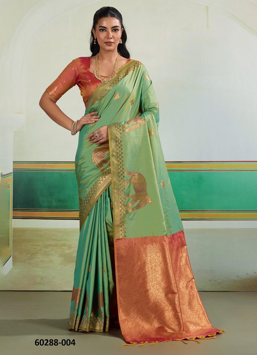 KIRTAN JUMBO - Catalog # 60288 (Set of 6 Sarees) MADE IN INDIA BY RAJTEX FABRICS