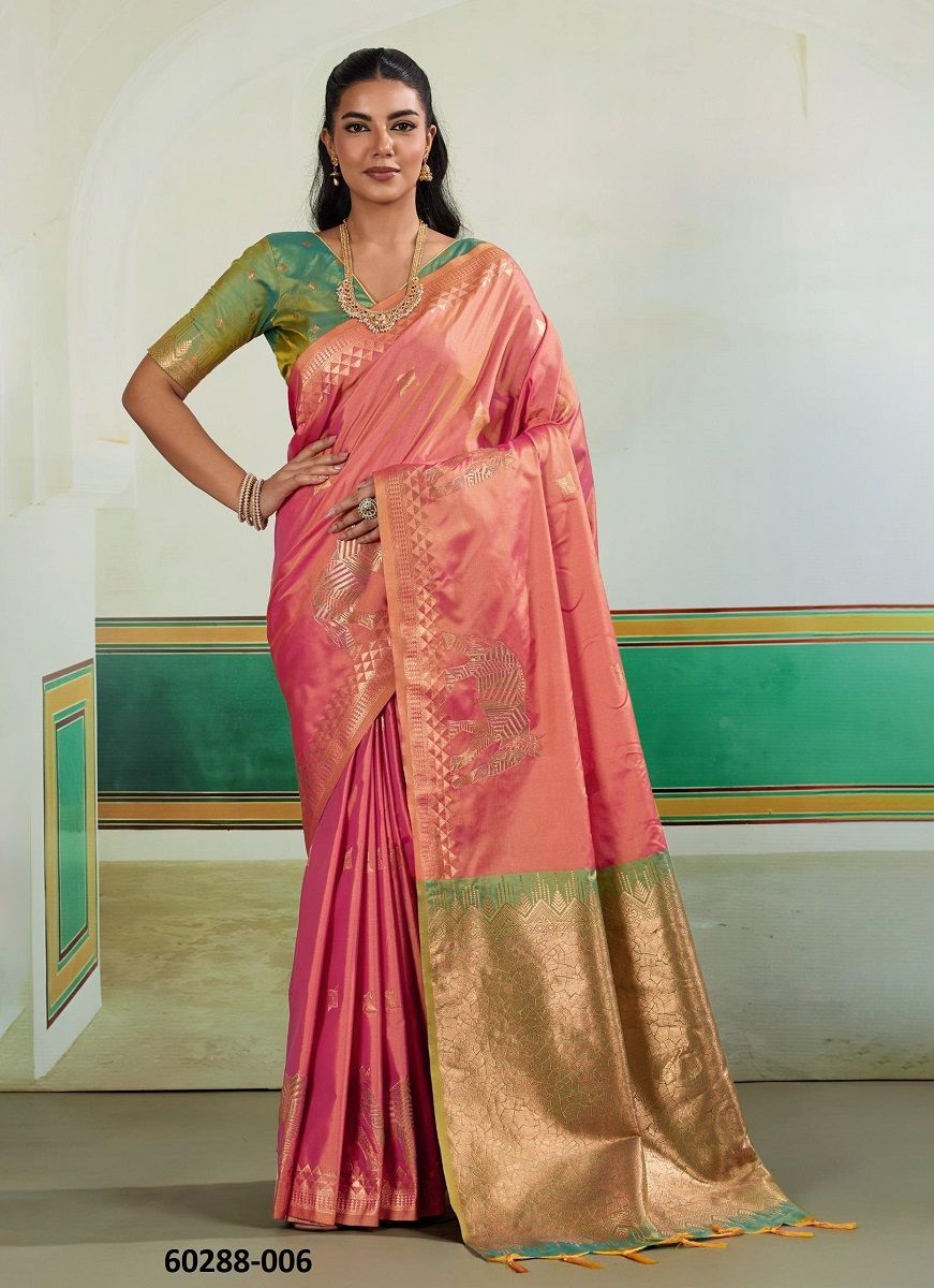KIRTAN JUMBO - Catalog # 60288 (Set of 6 Sarees) MADE IN INDIA BY RAJTEX FABRICS