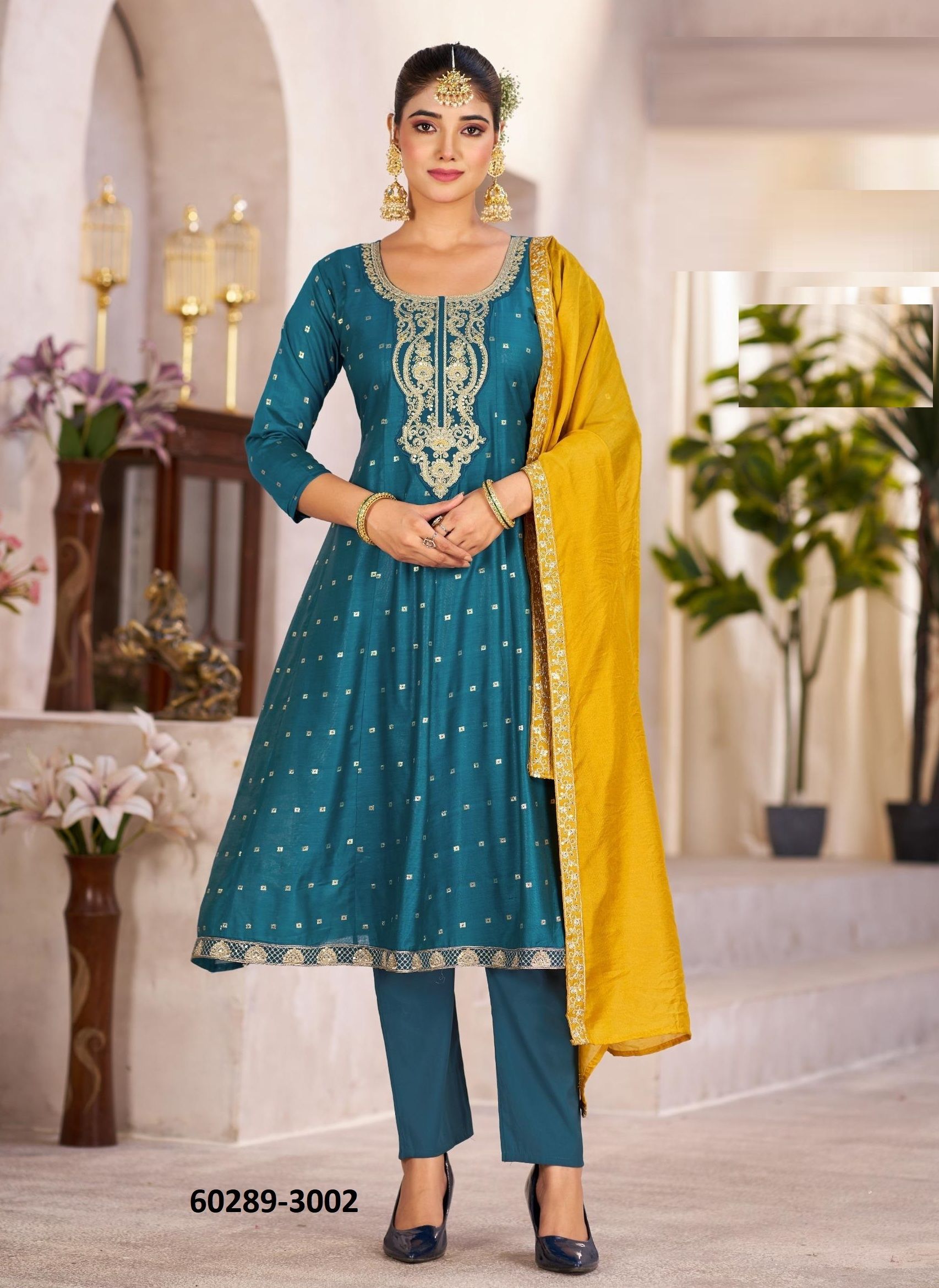 SINDOOR 3 - Catalog # 60289 (Set of 4 Readymade Salwar Suits) MADE IN INDIA BY BLUE HILLS