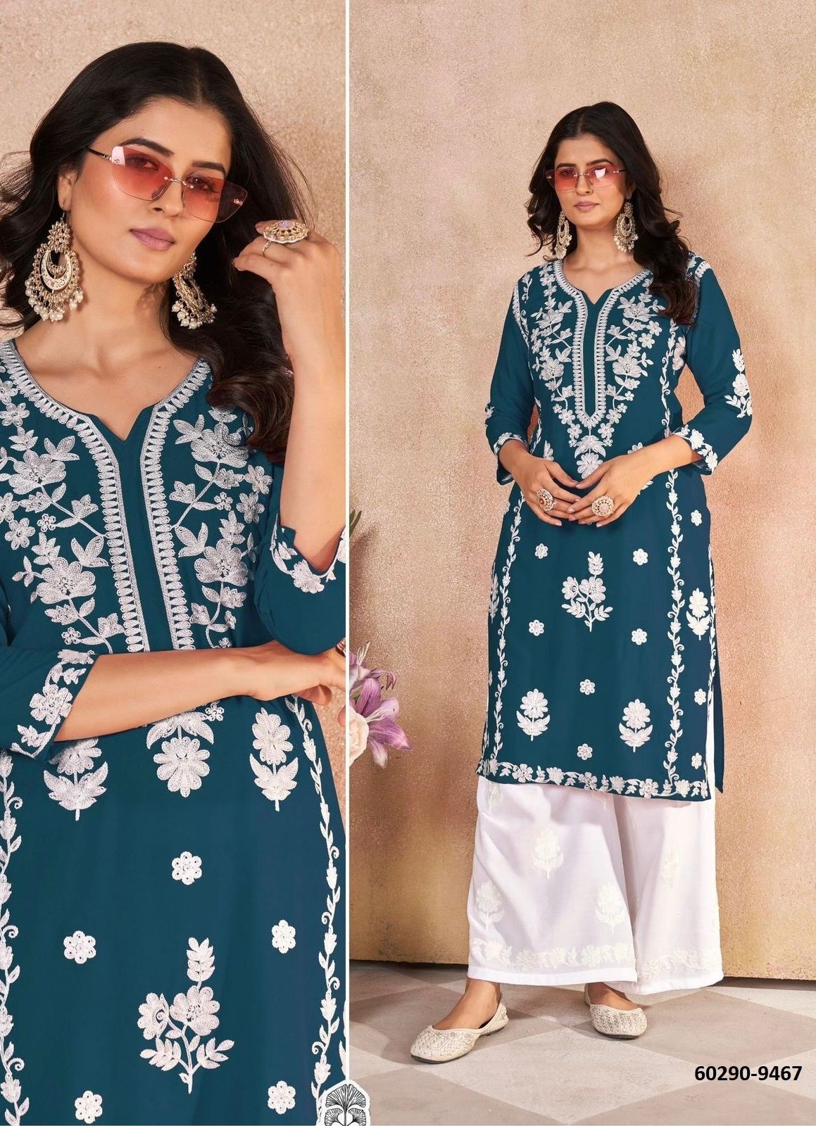 VANYA - Catalog # 60290 (Set of 6 Tops With Bottoms) MADE IN INDIA BY BLUE HILLS
