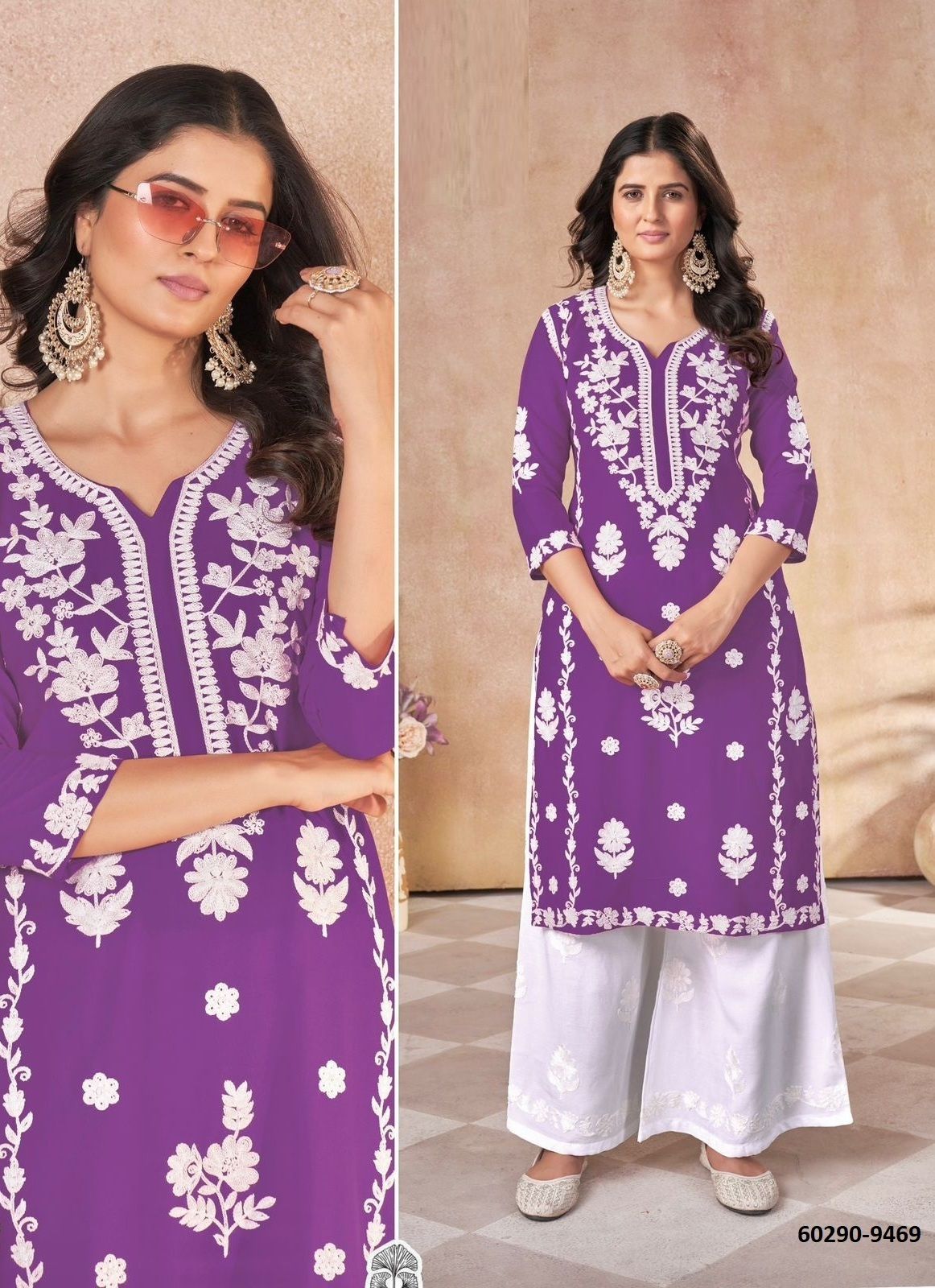 VANYA - Catalog # 60290 (Set of 6 Tops With Bottoms) MADE IN INDIA BY BLUE HILLS