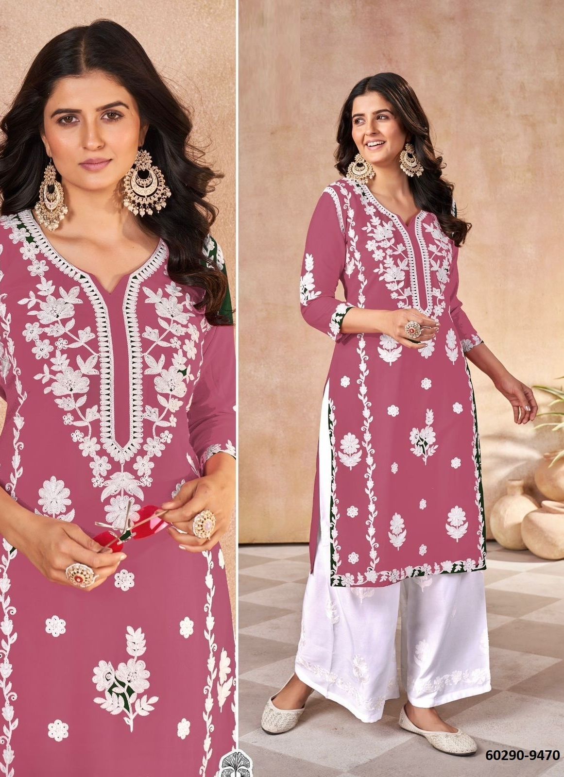 VANYA - Catalog # 60290 (Set of 6 Tops With Bottoms) MADE IN INDIA BY BLUE HILLS