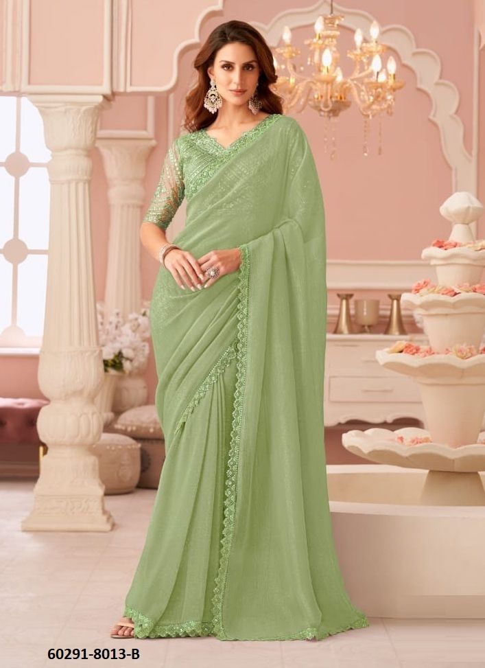 SALSA STYLE 8013 - Catalog # 60291 (Set of 6 Sarees) MADE IN INDIA BY THE FASHION HUB