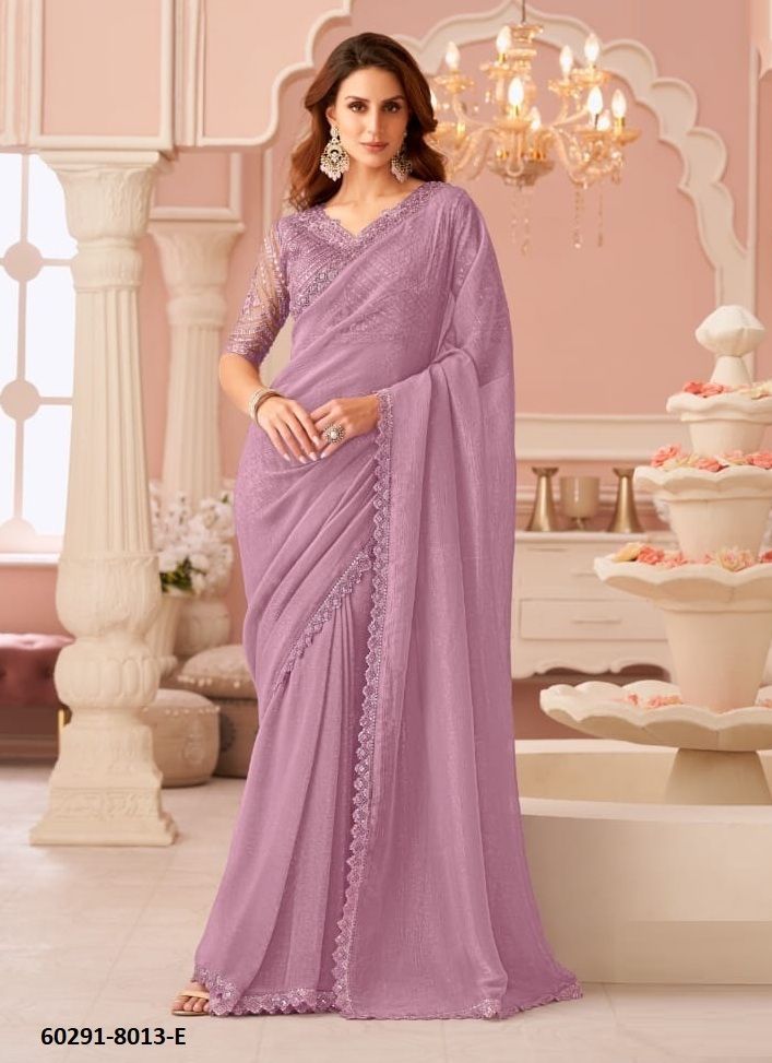 SALSA STYLE 8013 - Catalog # 60291 (Set of 6 Sarees) MADE IN INDIA BY THE FASHION HUB