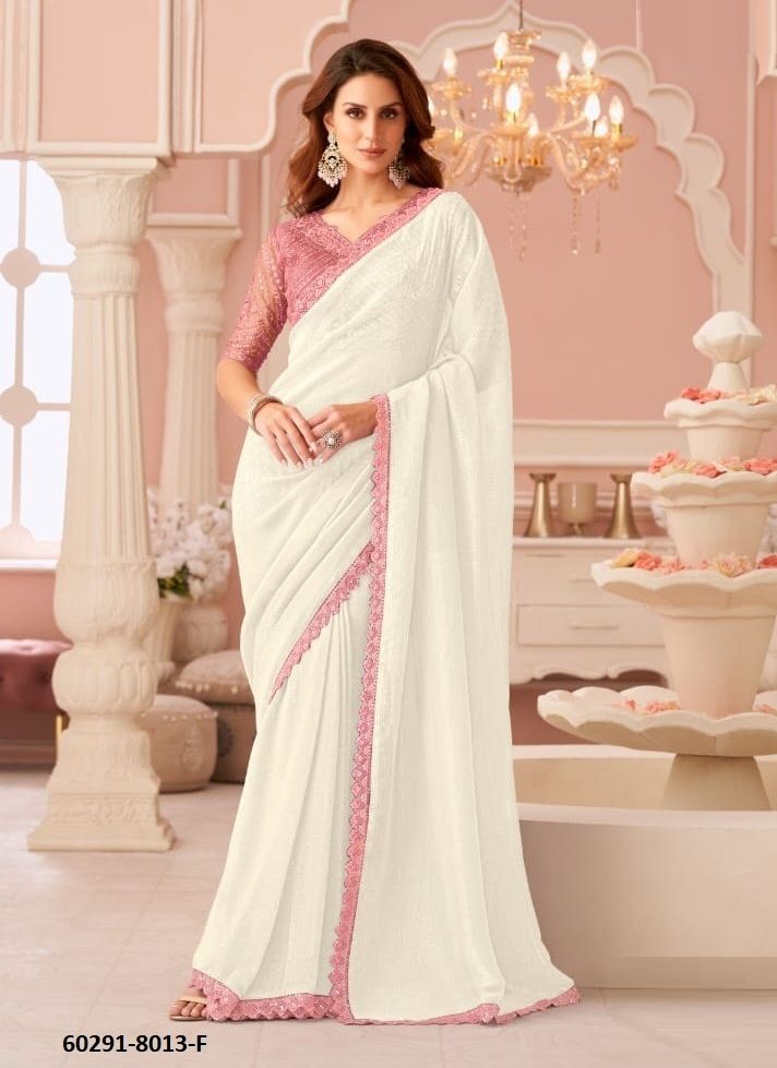 SALSA STYLE 8013 - Catalog # 60291 (Set of 6 Sarees) MADE IN INDIA BY THE FASHION HUB