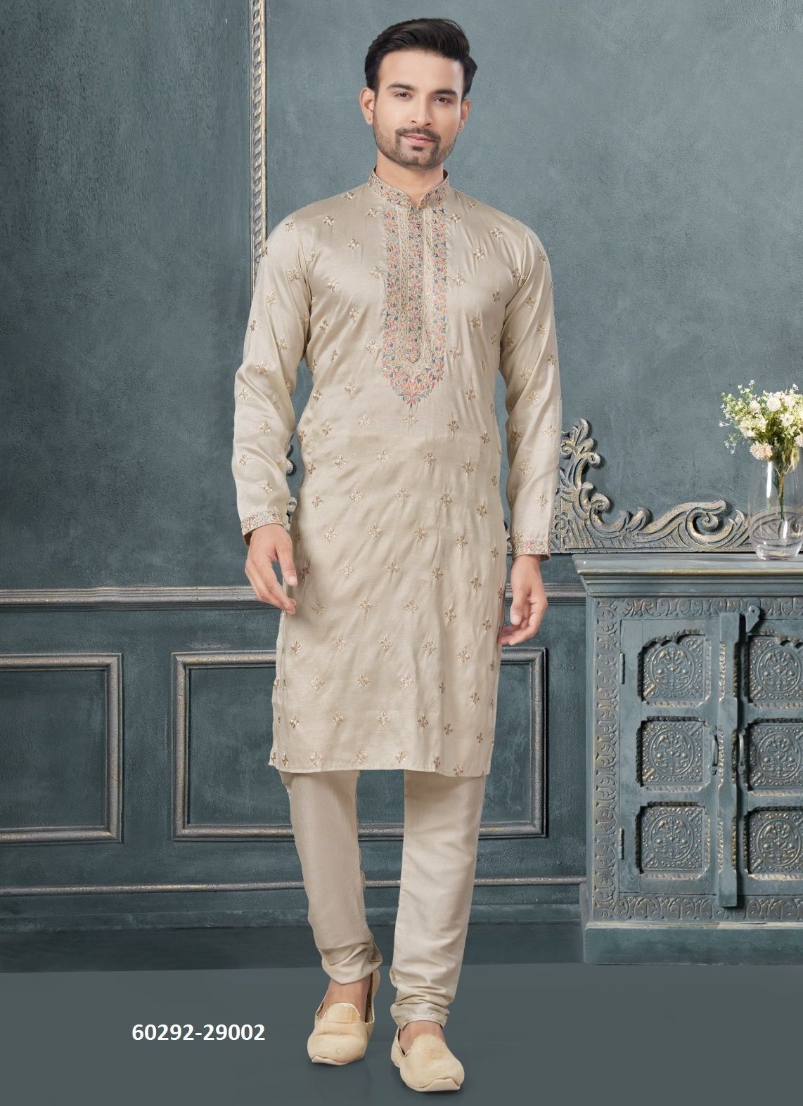 WEDDING COLLECTION 29 - Catalog # 60292 (Set of 6 Men's Ethnic Wear) MADE IN INDIA BY JAGRAASA