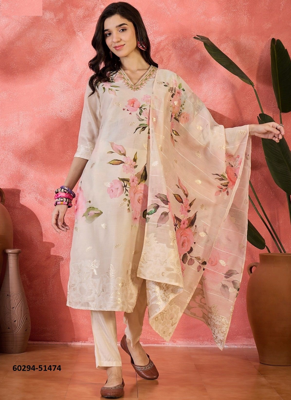 ALPINE - Catalog # 60294 (Set of 6 Readymade Salwar Suits) MADE IN INDIA BY MEHERIYA
