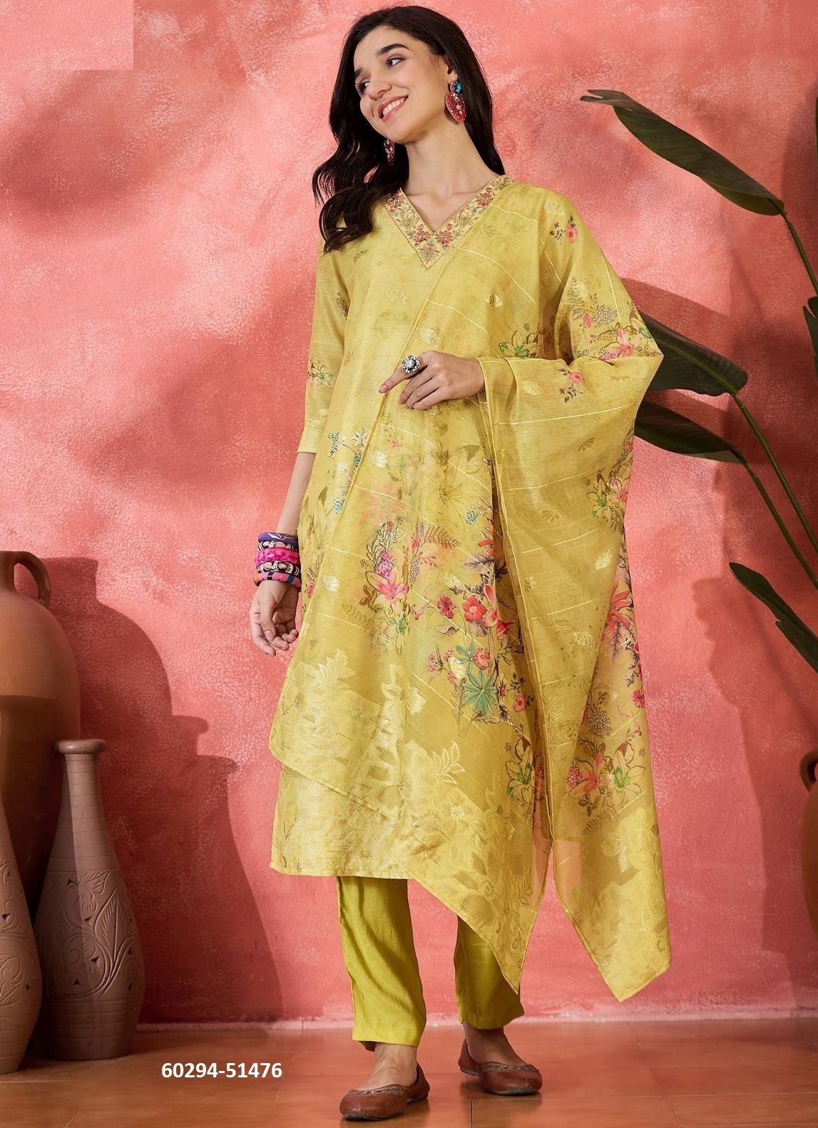 ALPINE - Catalog # 60294 (Set of 6 Readymade Salwar Suits) MADE IN INDIA BY MEHERIYA