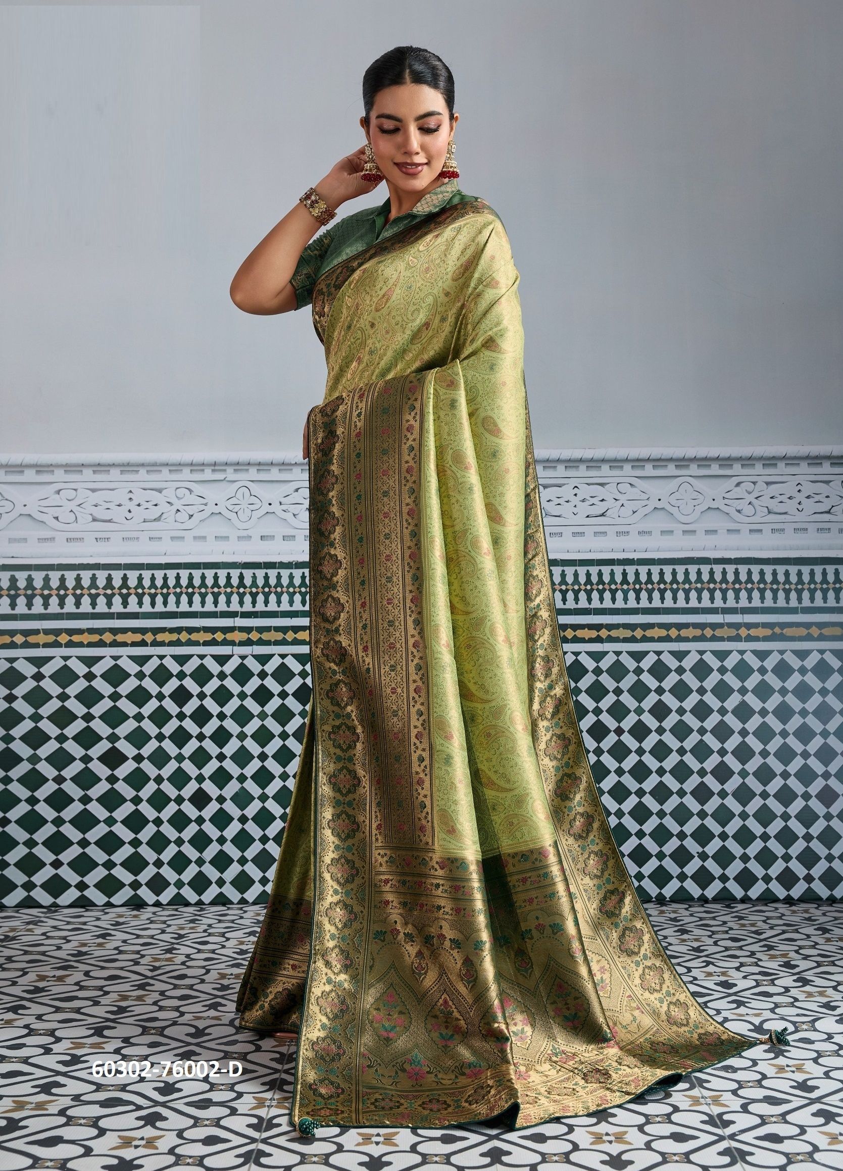 RAJVALLI PLATINUM - Catalog # 60302 (Set of 4 Sarees) MADE IN INDIA BY S-ETHNIC LIFESTYLE