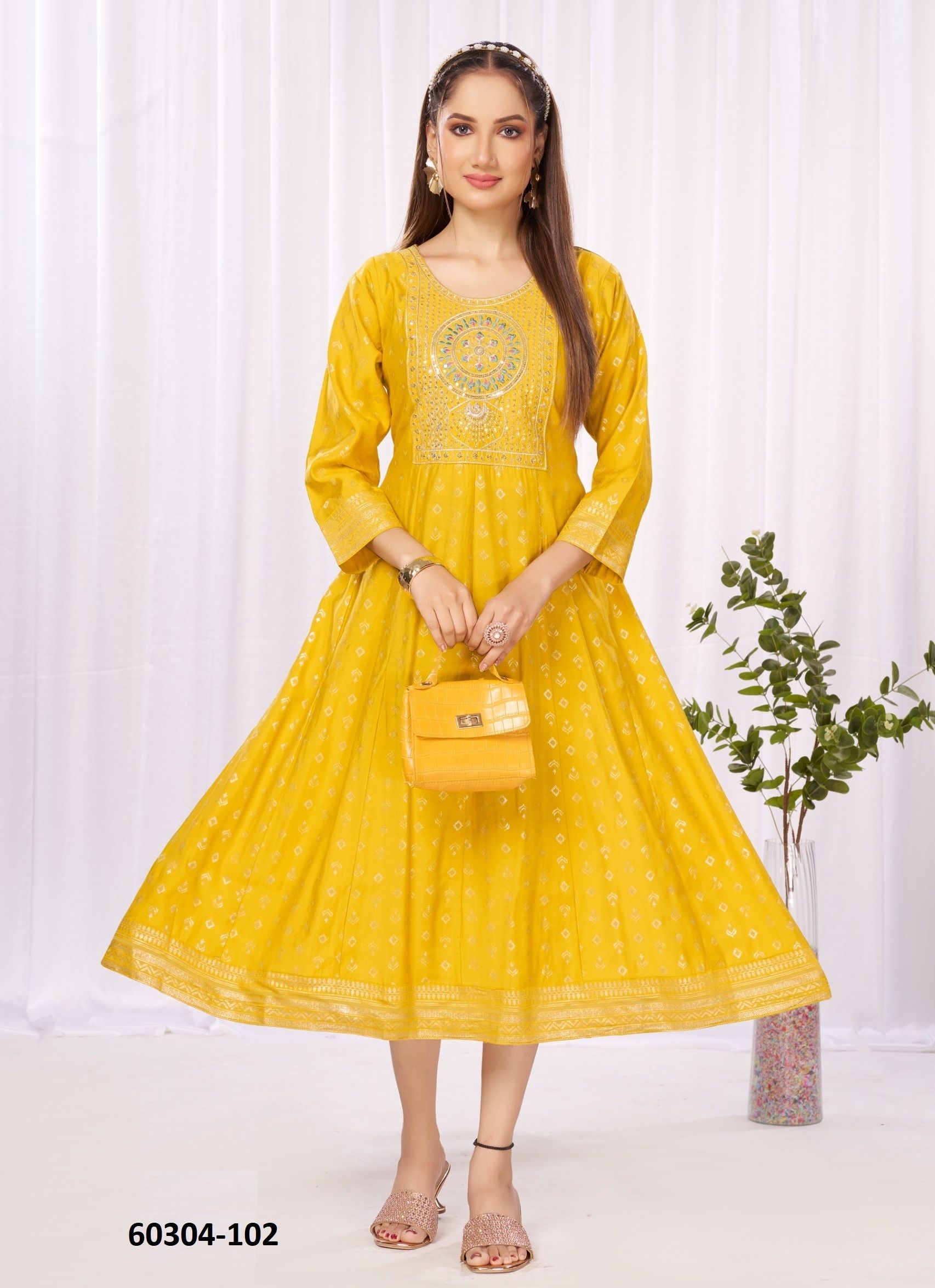 BANIRA - Catalog # 60304 (Set of 6 Readymade Women's Kurtis / Tops) MADE IN INDIA BY DEE CEE BANIRA - Catalog # 60304 (Set of 6 Readymade Women's Kurtis / Tops) MADE IN INDIA BY DEE CEE