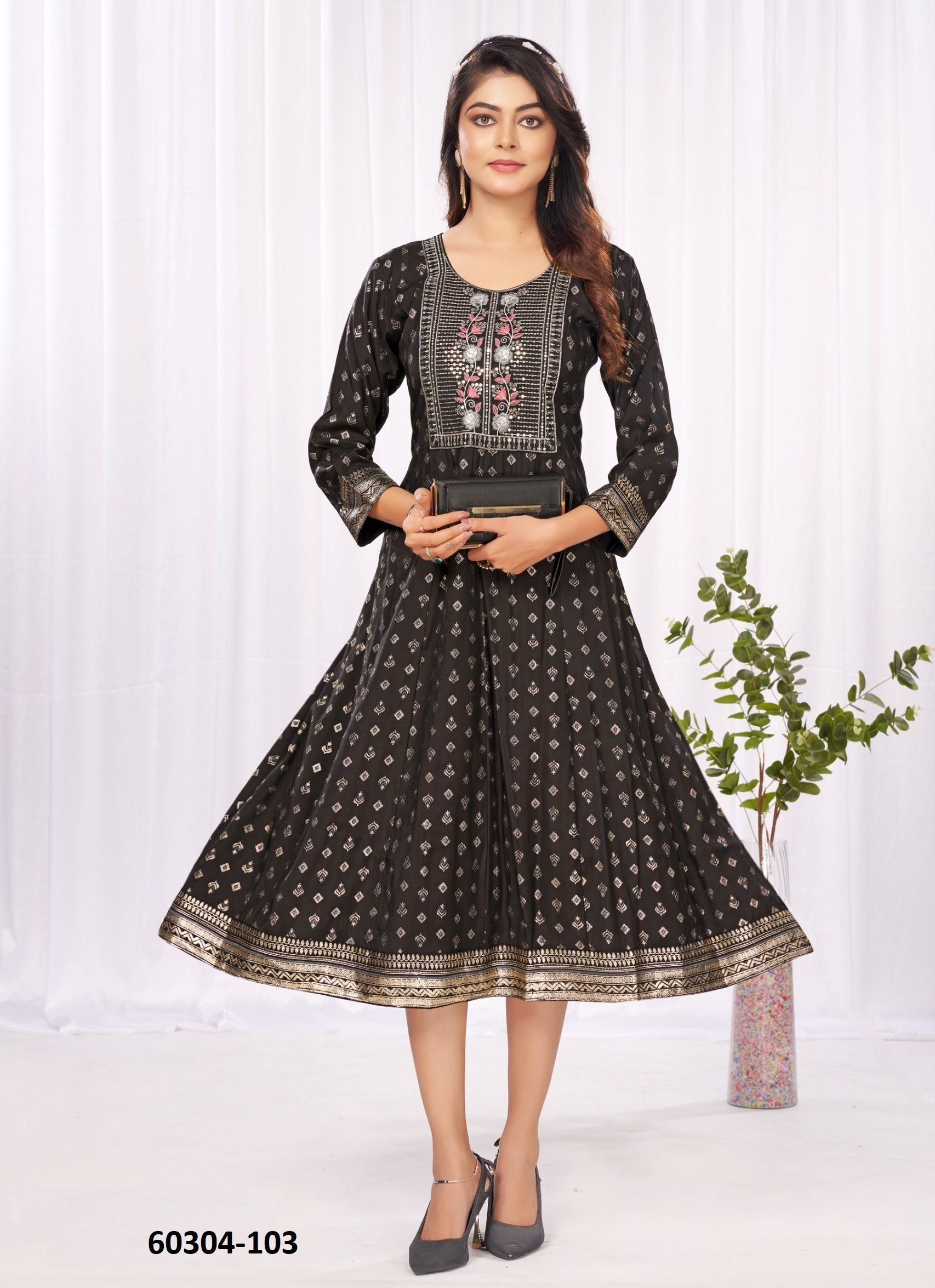BANIRA - Catalog # 60304 (Set of 6 Readymade Women's Kurtis / Tops) MADE IN INDIA BY DEE CEE BANIRA - Catalog # 60304 (Set of 6 Readymade Women's Kurtis / Tops) MADE IN INDIA BY DEE CEE